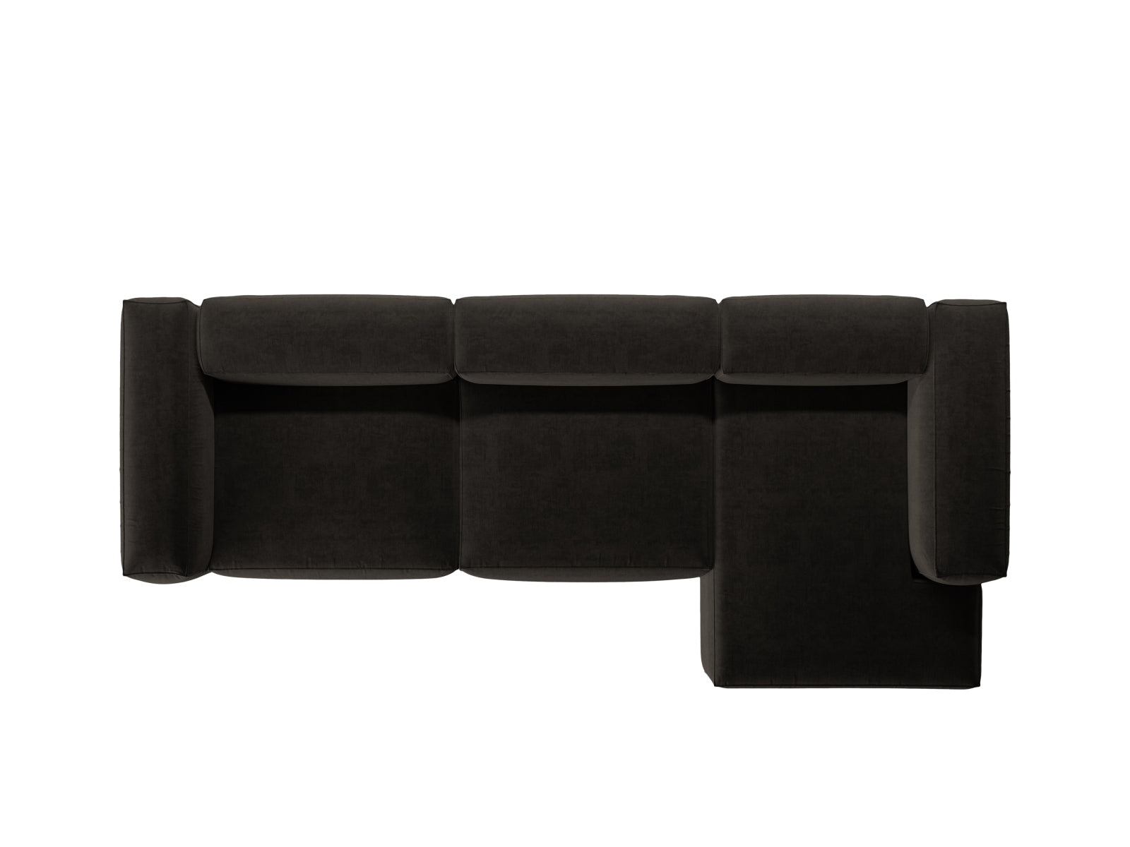 Bergamo Modular Ecksofa rechts 4 Sitzer in Black-Liberty präsentiert im Onlineshop von KAQTU Design AG. Ecksofa rechts ist von Cosmopolitan Design