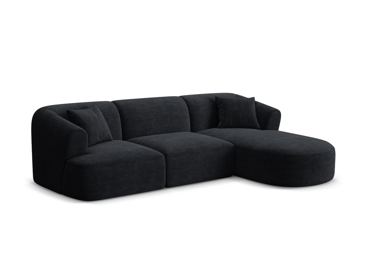 4-Sitzer Ecksofa rechts Campi in Black-Lincoln D präsentiert im Onlineshop von KAQTU Design AG. Ecksofa rechts ist von Cosmopolitan Design
