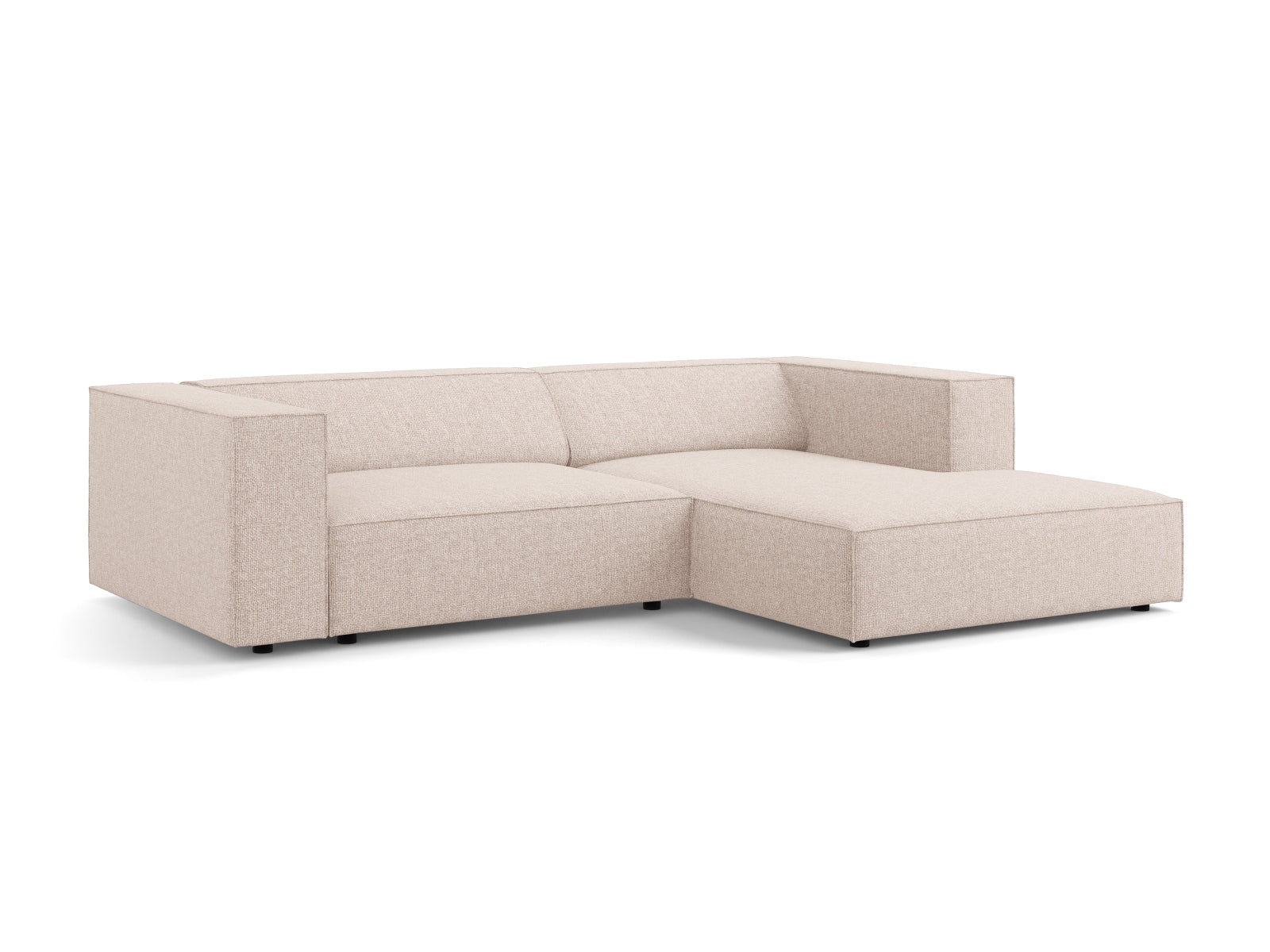 Erleben Sie das stilvolle Arendal Ecksofa rechts 3-Sitzer von Cosmopolitan Design – ideal für Ihr modernes Wohnzimmer, vereint Eleganz und Gemütlichkeit.