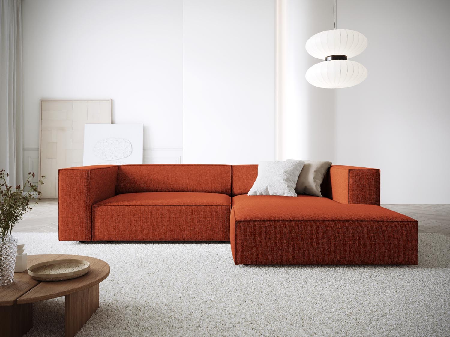 Entdecken Sie das elegante Arendal Ecksofa rechts 3-Sitzer von Cosmopolitan Design – perfekt für Ihr modernes Zuhause, vereint Komfort und Stil.