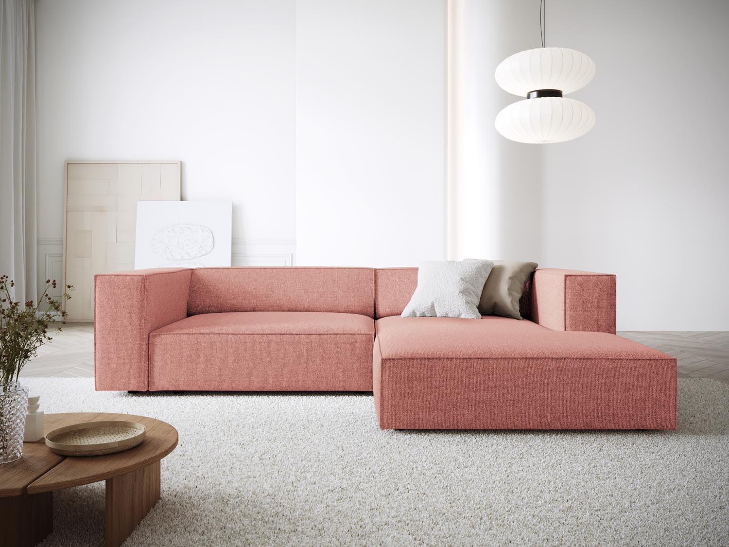 Entdecken Sie das elegante Arendal Ecksofa rechts 3-Sitzer von Cosmopolitan Design – perfekt für Ihr modernes Zuhause, vereint Komfort und Stil.