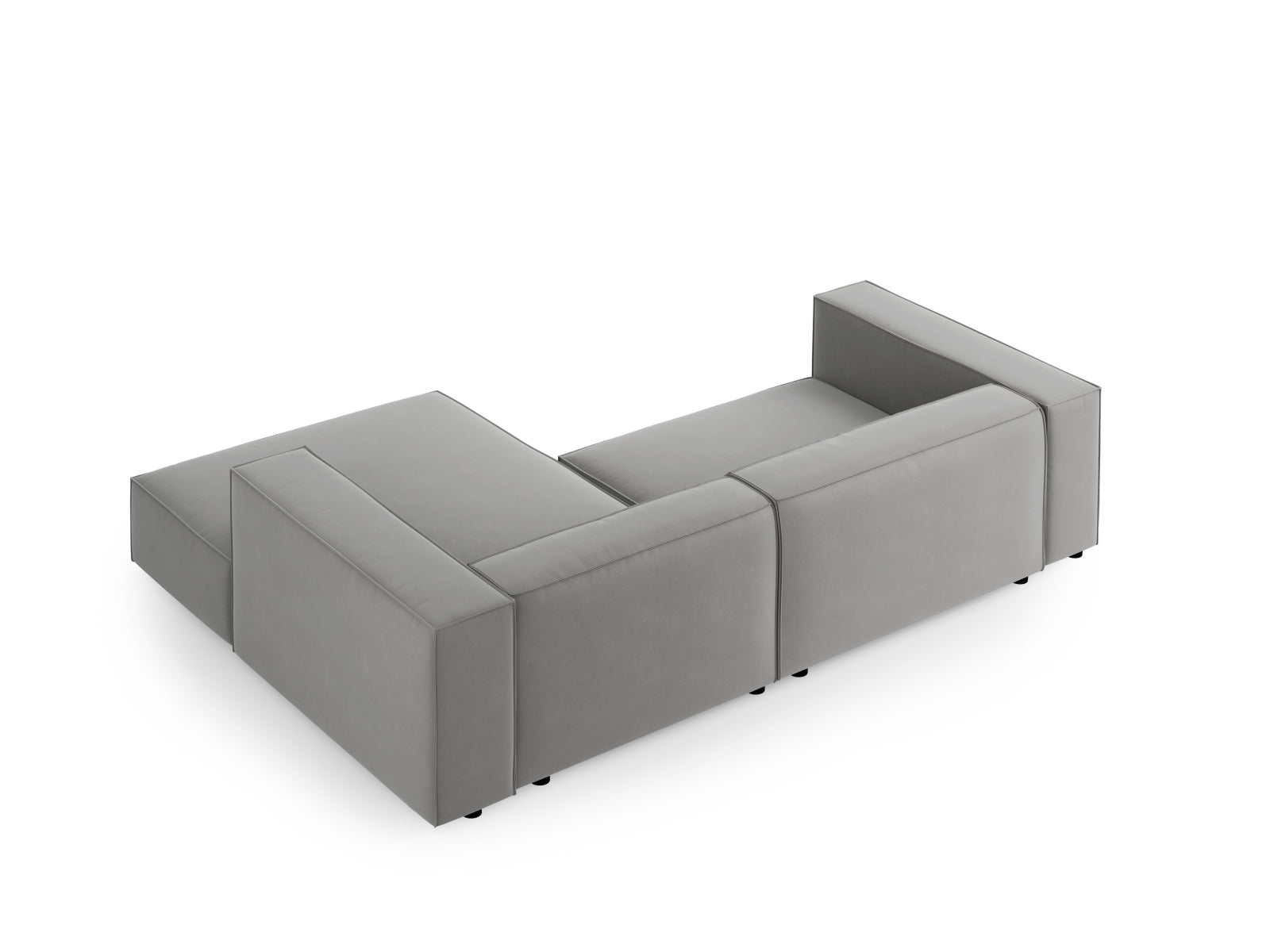 Entdecken Sie das stilvolle Arendal Velour Ecksofa rechts 3 Sitzer von Cosmopolitan Design – ideal für moderne Wohnräume und gemütliche Abende.