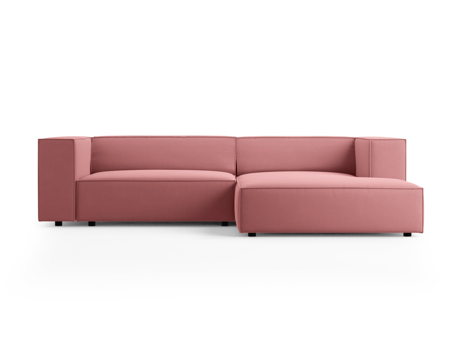 Arendal Velour Ecksofa rechts 3 Sitzer in Flamingo präsentiert im Onlineshop von KAQTU Design AG. Ecksofa rechts ist von Cosmopolitan Design