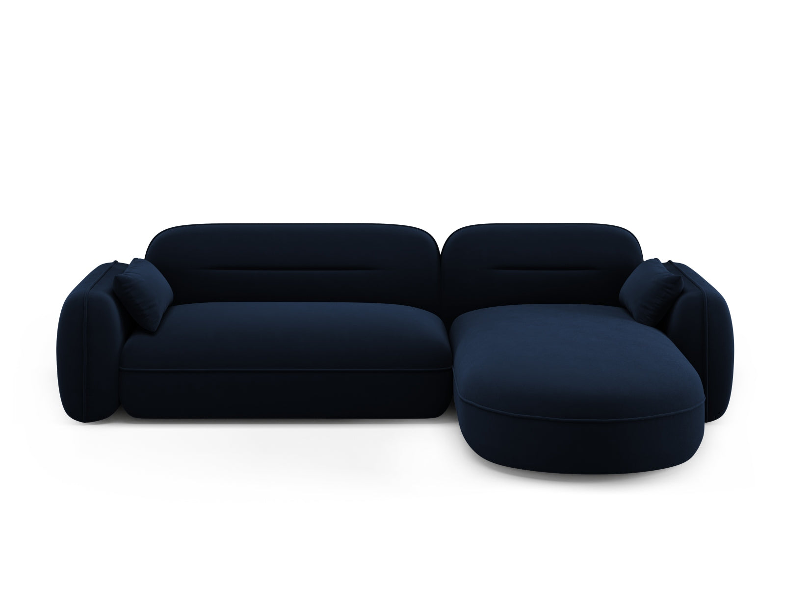 Sydney Velour Modular Ecksofa rechts 4 Sitzer in Royal Blue präsentiert im Onlineshop von KAQTU Design AG. Ecksofa rechts ist von Cosmopolitan Design