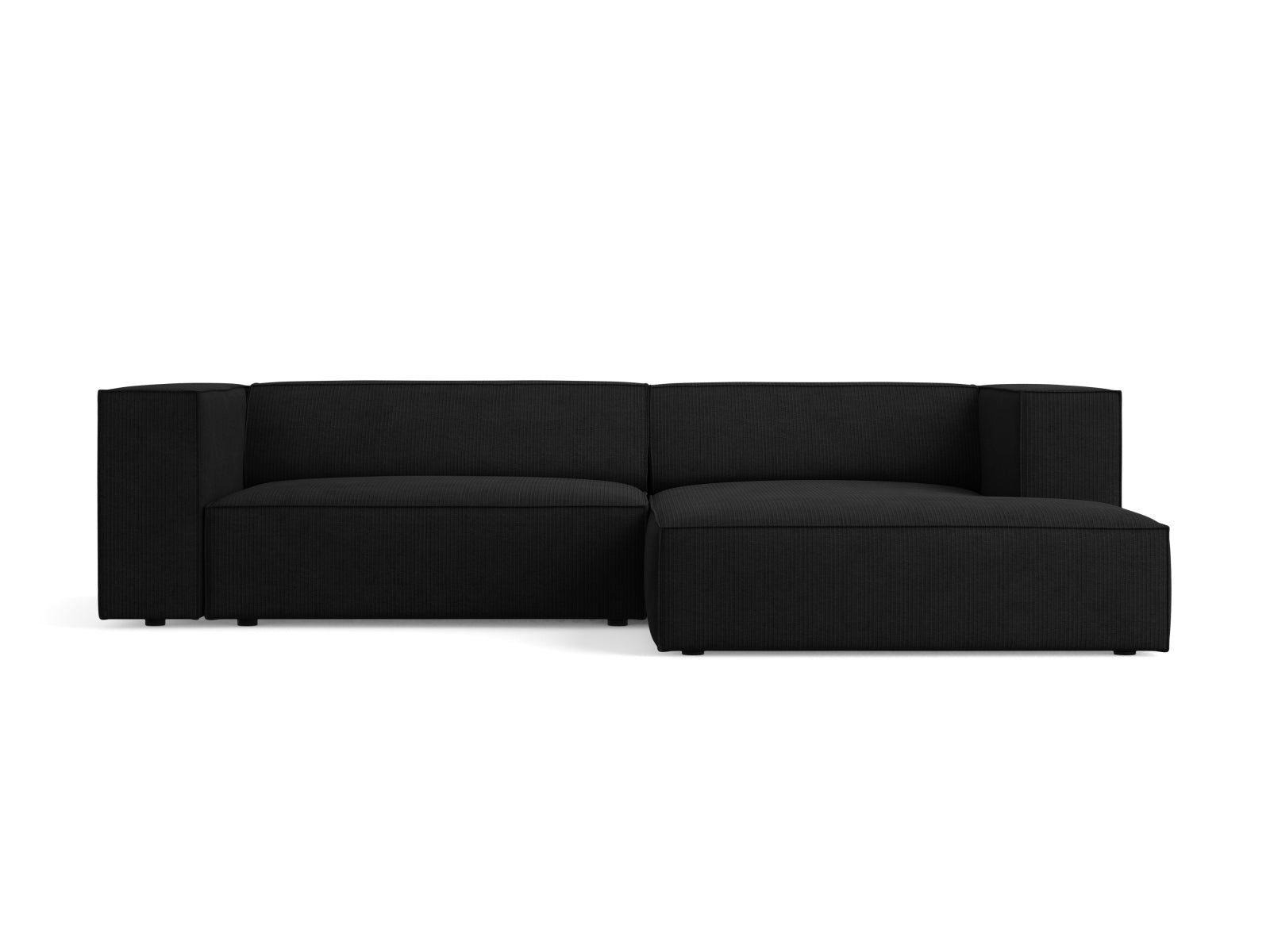 Arendal Ecksofa rechts 3 Sitzer in Black präsentiert im Onlineshop von KAQTU Design AG. Ecksofa rechts ist von Cosmopolitan Design