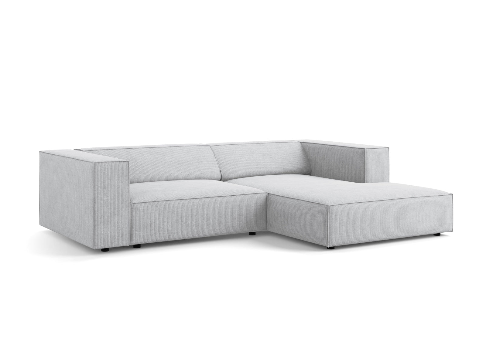 Erleben Sie das stilvolle Arendal Ecksofa rechts 3-Sitzer von Cosmopolitan Design – ideal für Ihr modernes Wohnzimmer, vereint Eleganz und Gemütlichkeit.