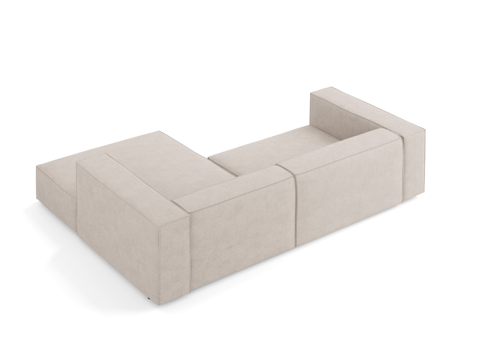 Erleben Sie das stilvolle Arendal Ecksofa rechts 3-Sitzer von Cosmopolitan Design – ideal für Ihr modernes Wohnzimmer, vereint Eleganz und Gemütlichkeit.