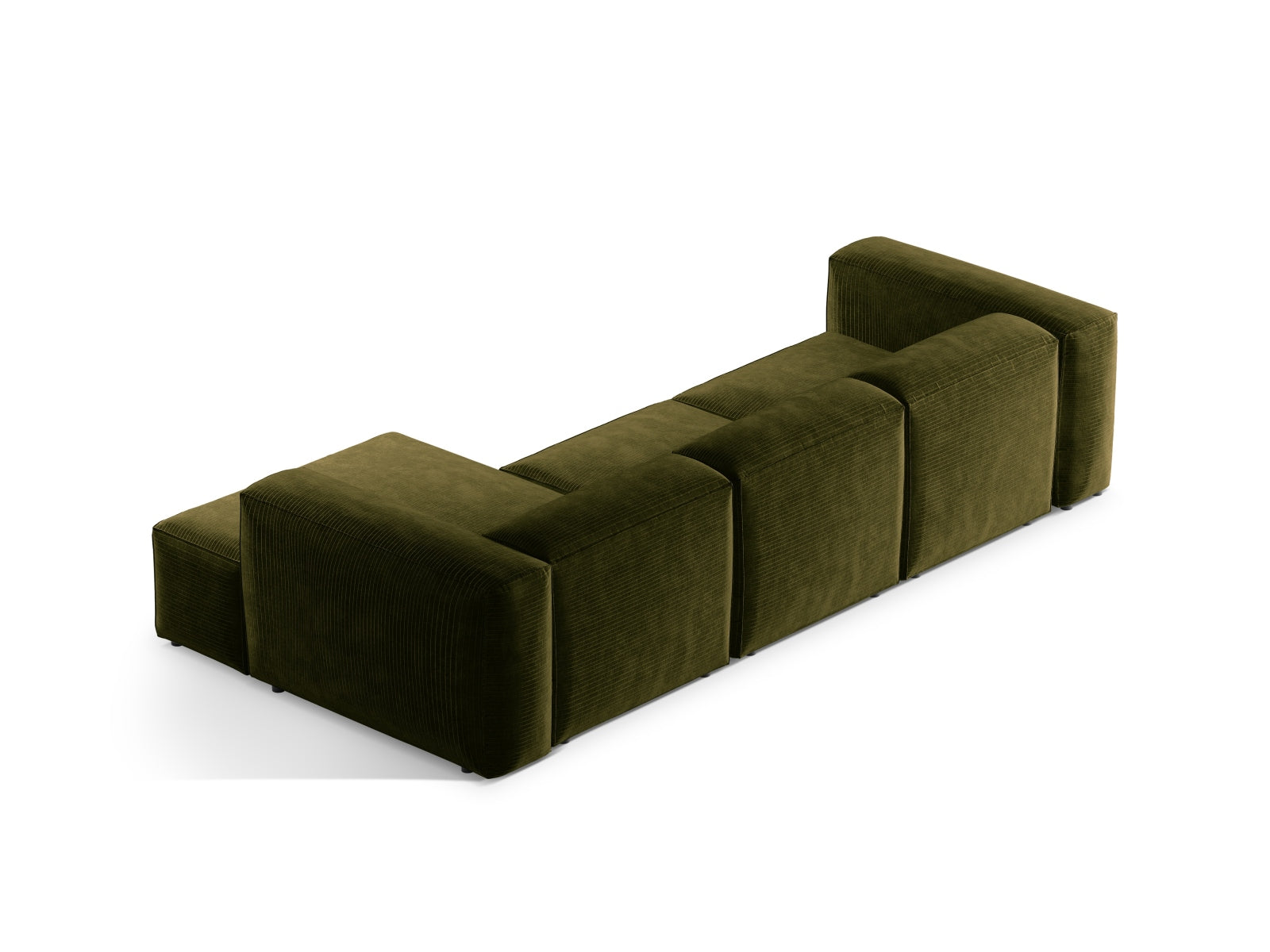 Bergamo Modular Ecksofa rechts 3 Sitzer in Green-Perla präsentiert im Onlineshop von KAQTU Design AG. Ecksofa rechts ist von Cosmopolitan Design