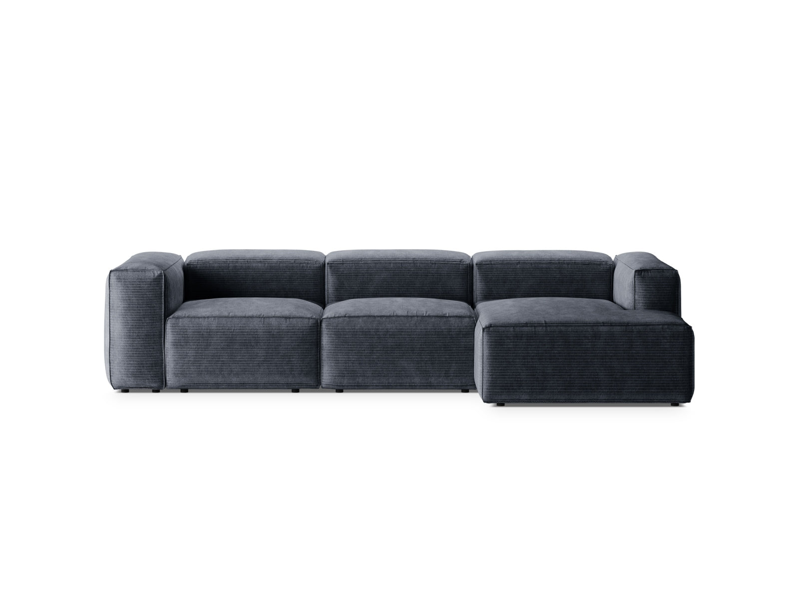 Bergamo Modular Ecksofa rechts 3 Sitzer in Muted Blue-Perla präsentiert im Onlineshop von KAQTU Design AG. Ecksofa rechts ist von Cosmopolitan Design