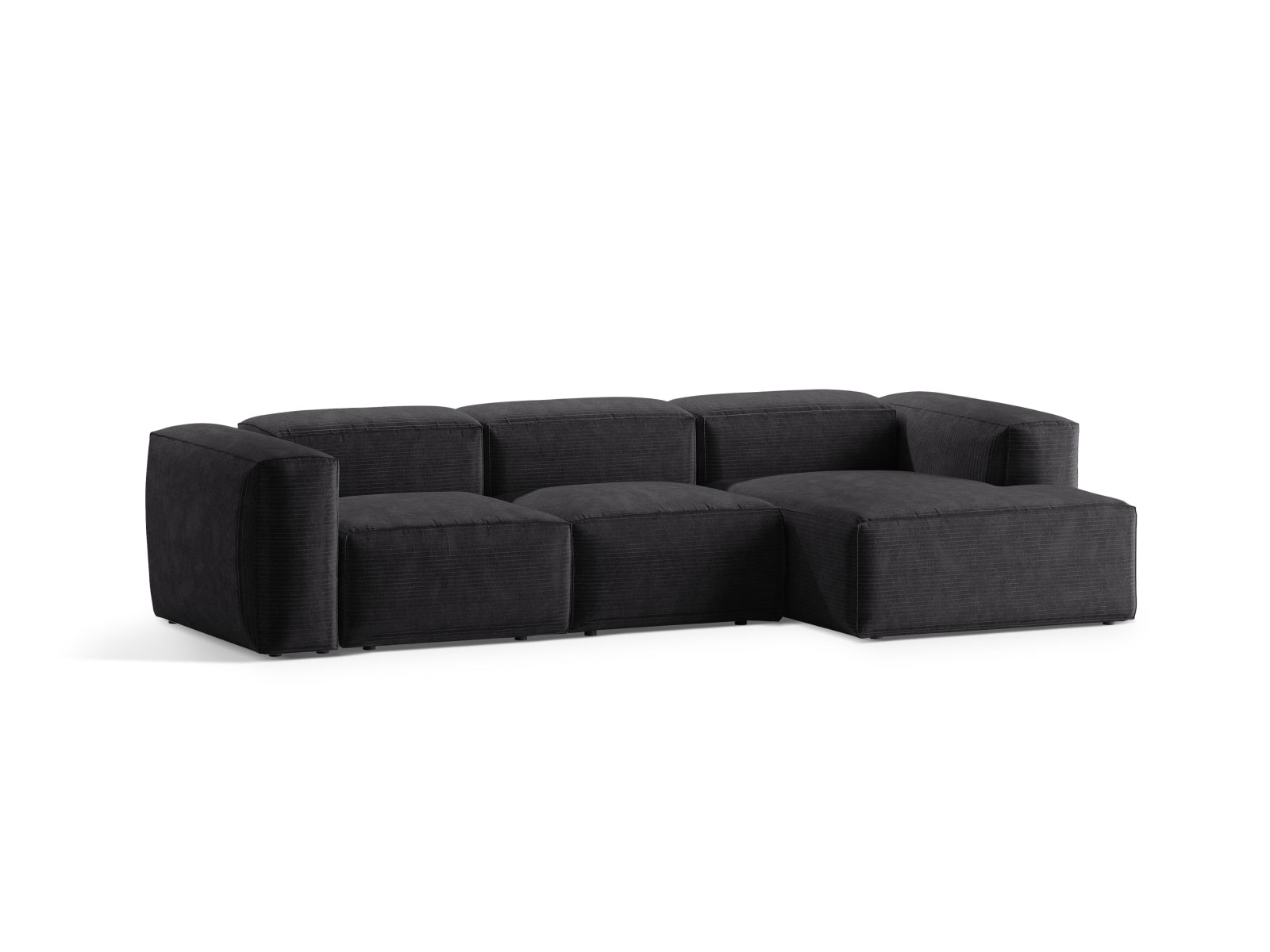 Bergamo Modular Ecksofa rechts 3 Sitzer in Grey-Perla präsentiert im Onlineshop von KAQTU Design AG. Ecksofa rechts ist von Cosmopolitan Design