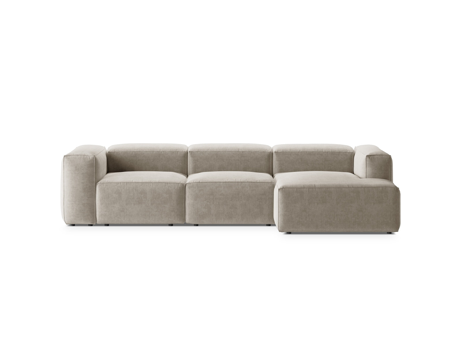 Bergamo Modular Ecksofa rechts 3 Sitzer in Beige-Liberty präsentiert im Onlineshop von KAQTU Design AG. Ecksofa rechts ist von Cosmopolitan Design
