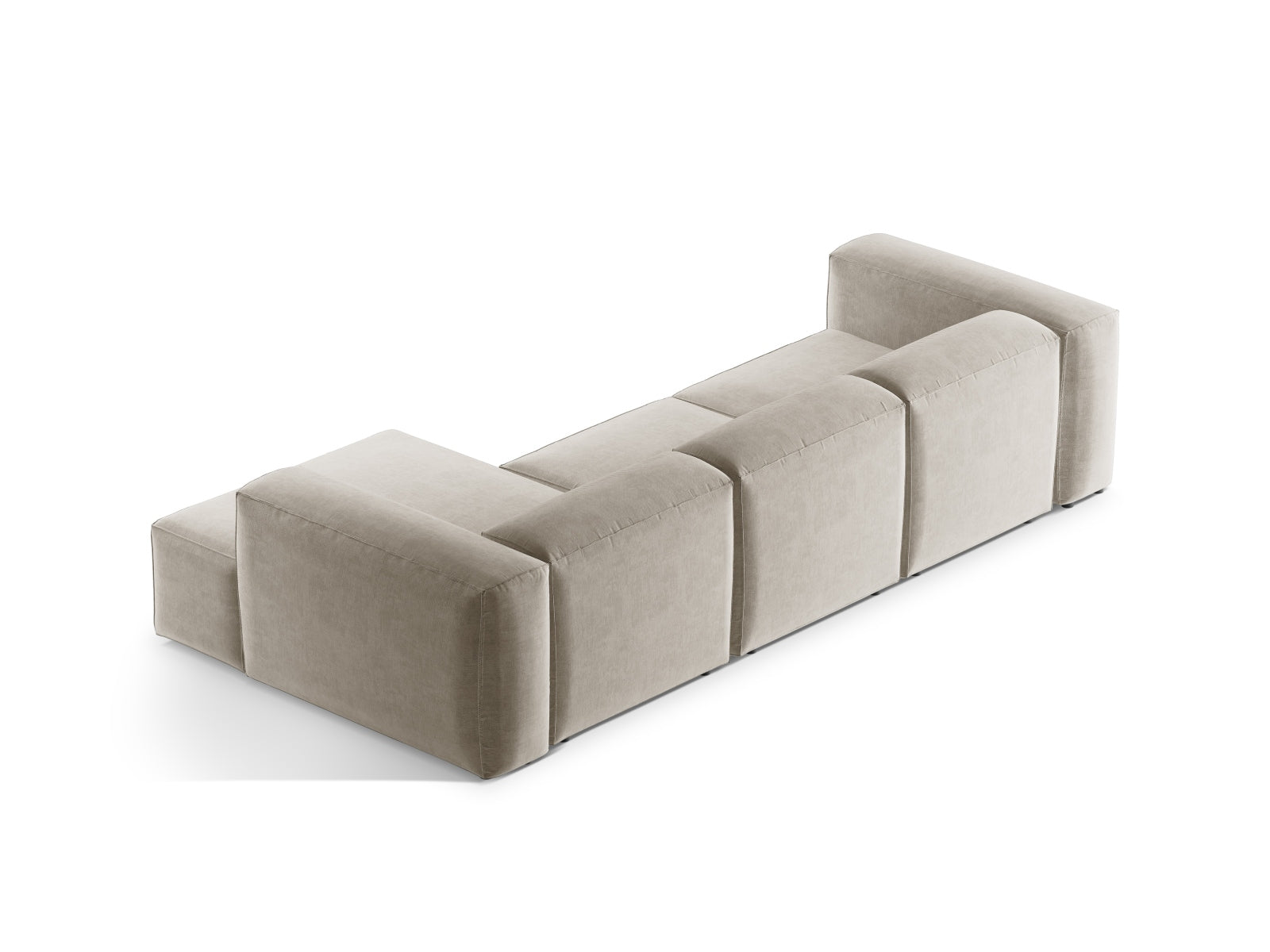 Bergamo Modular Ecksofa rechts 3 Sitzer in Beige-Liberty präsentiert im Onlineshop von KAQTU Design AG. Ecksofa rechts ist von Cosmopolitan Design