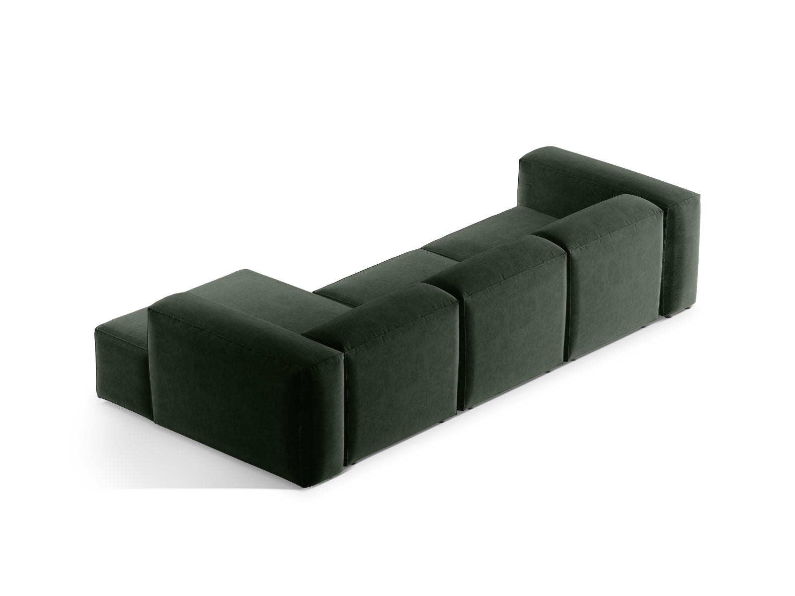 Bergamo Modular Ecksofa rechts 3 Sitzer in Moss Green-Liberty präsentiert im Onlineshop von KAQTU Design AG. Ecksofa rechts ist von Cosmopolitan Design