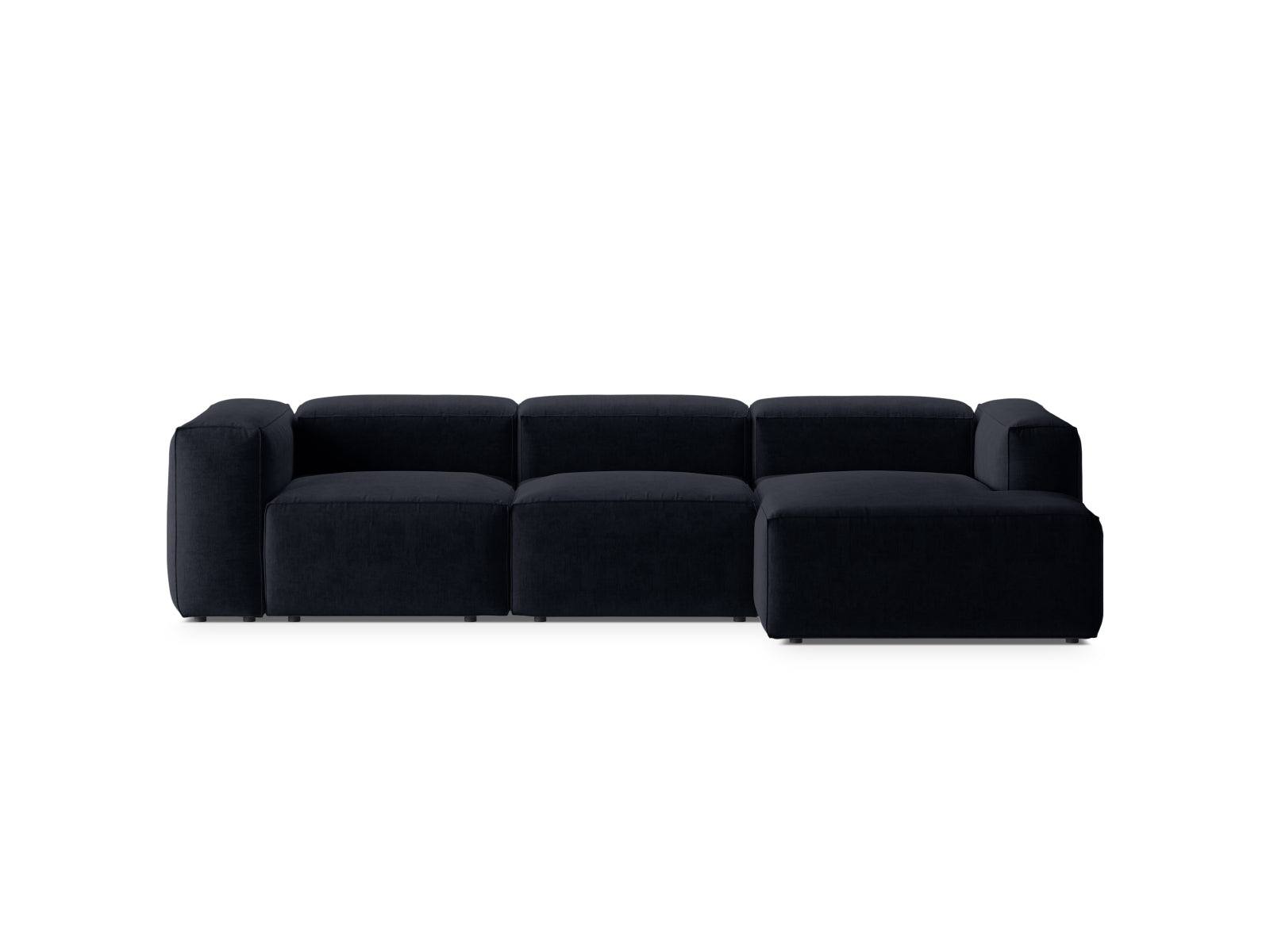 Bergamo Modular Ecksofa rechts 3 Sitzer in Navy Blue-Liberty präsentiert im Onlineshop von KAQTU Design AG. Ecksofa rechts ist von Cosmopolitan Design