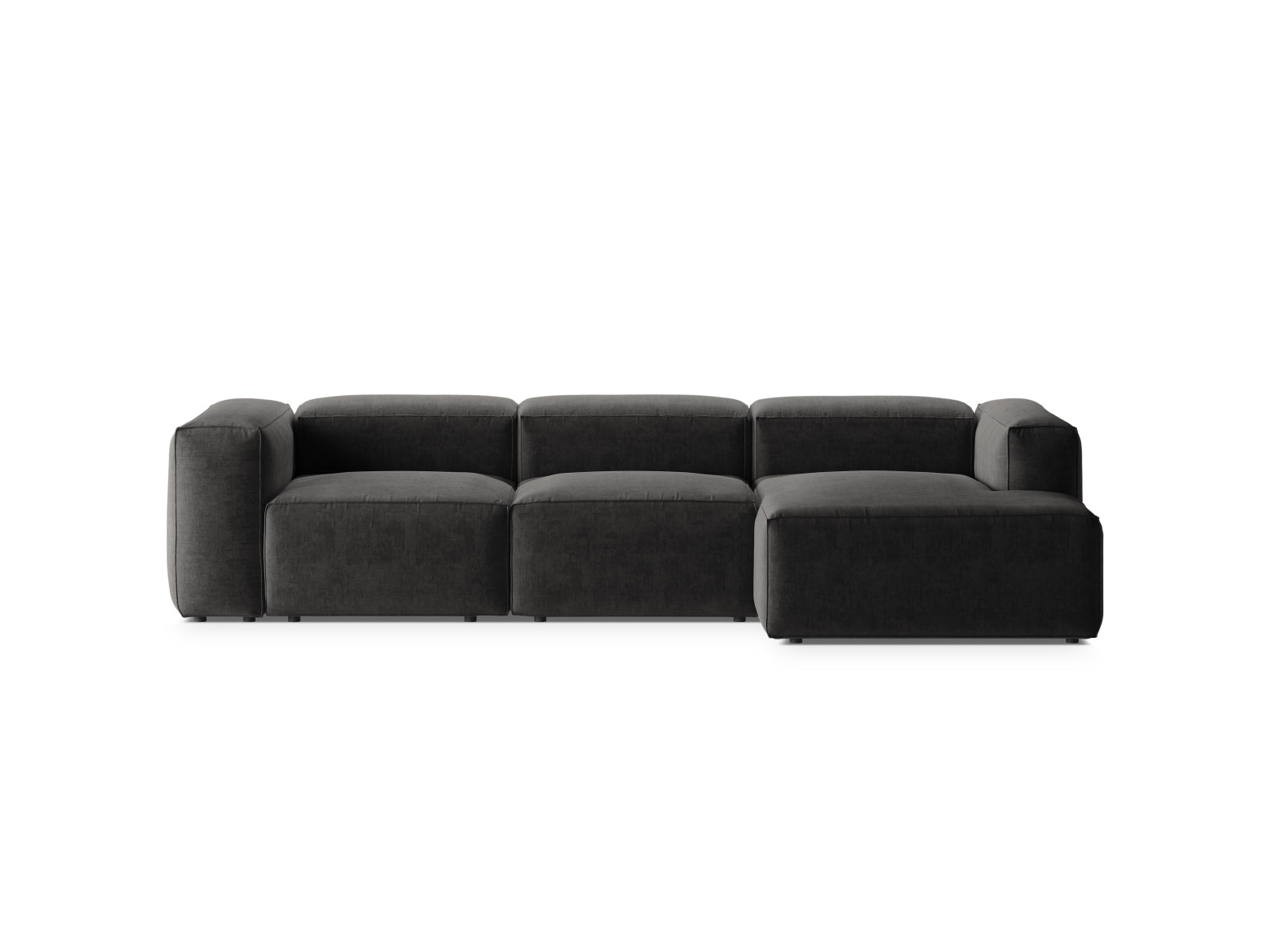 Bergamo Modular Ecksofa rechts 3 Sitzer in Graphite-Liberty präsentiert im Onlineshop von KAQTU Design AG. Ecksofa rechts ist von Cosmopolitan Design