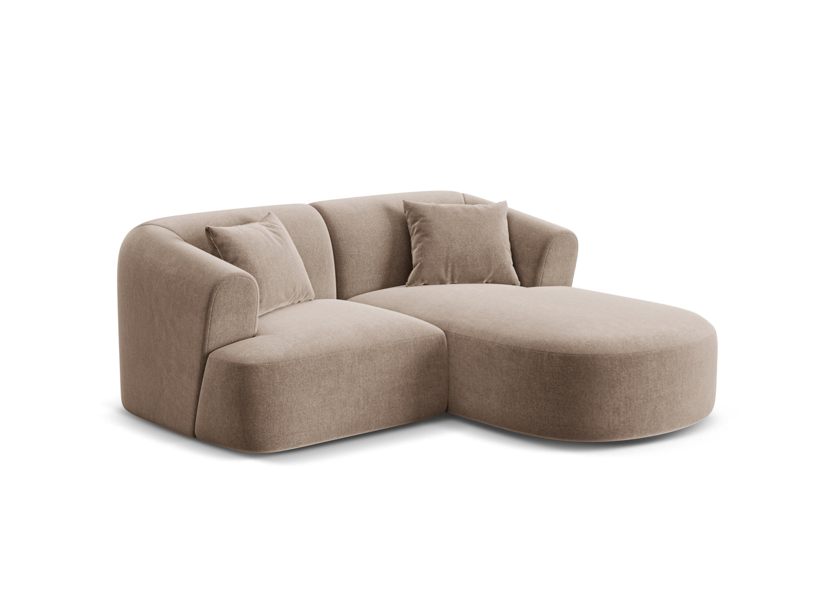 Elegantes 3-Sitzer Ecksofa Campi in Dark Beige-Vogue, ideal für stilvolle Wohnräume, erhältlich bei KAQTU Design AG.