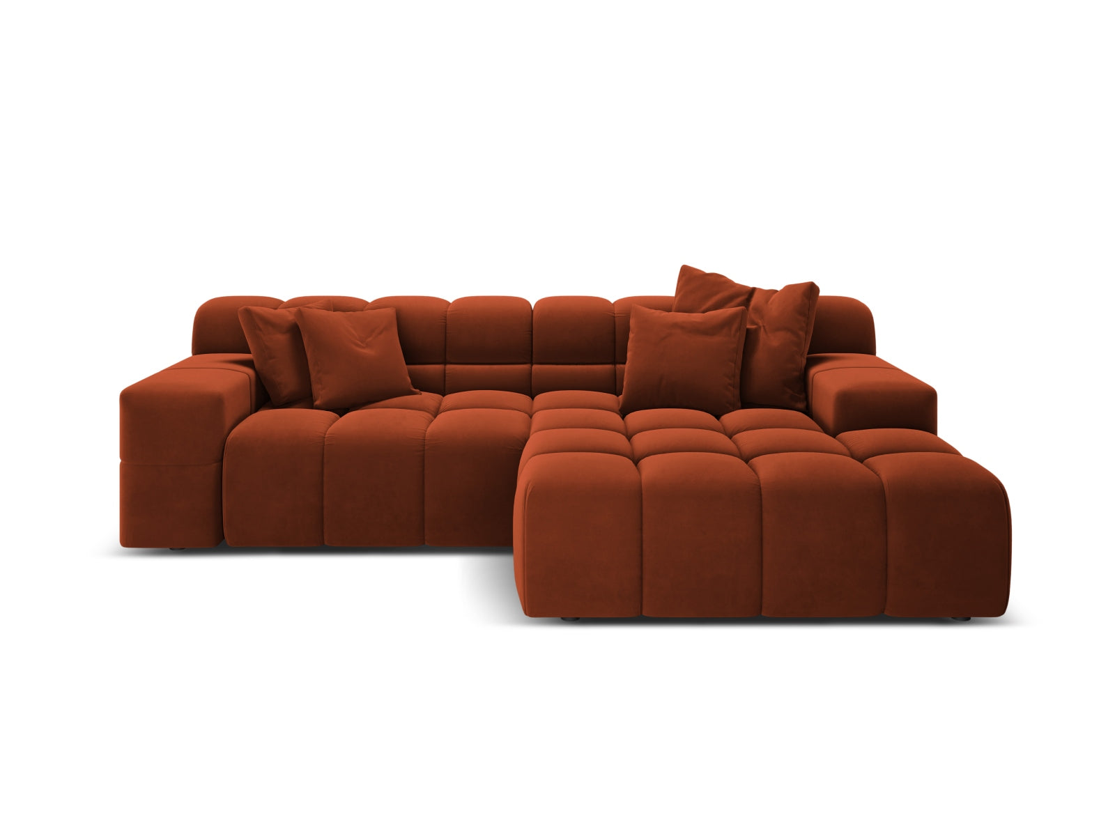 2-Sitzer Ecksofa rechts Hawaii in Auburn-Magic Velvet präsentiert im Onlineshop von KAQTU Design AG. Ecksofa rechts ist von Cosmopolitan Design