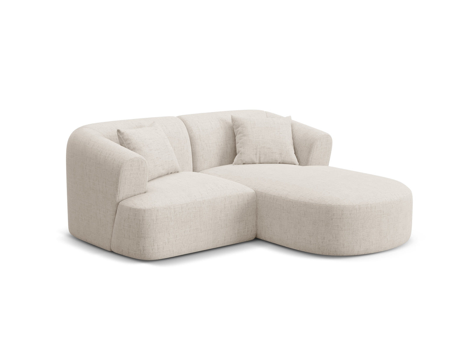 Elegantes 3-Sitzer Ecksofa Campi in sanftem Light Beige, ideal für stilvolle Wohnräume, präsentiert von Cosmopolitan Design.