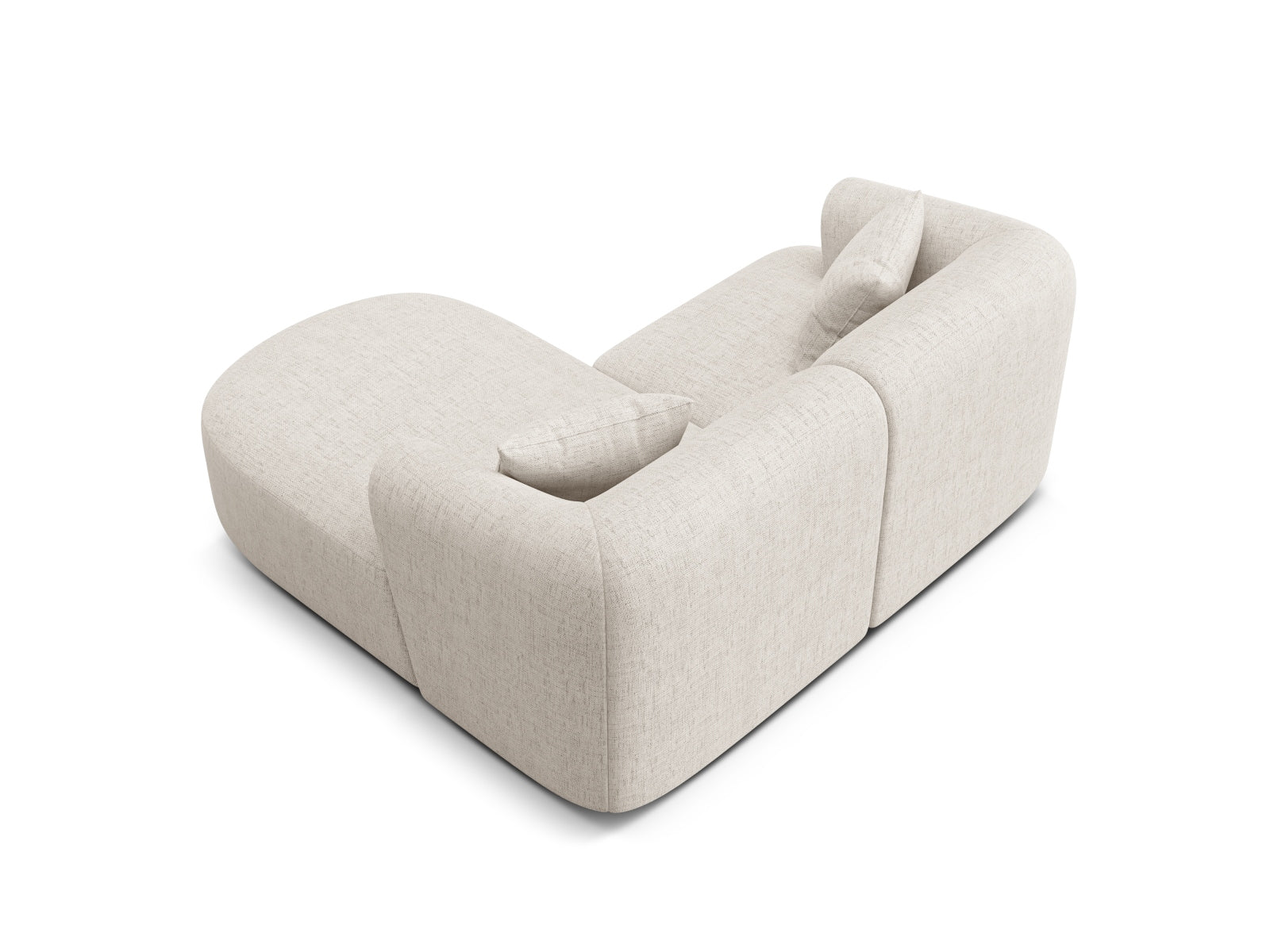 Modernes 3-Sitzer Ecksofa Campi in hellem Beige, perfekt für gemütliche Stunden und stilvolle Einrichtung, erhältlich bei Cosmopolitan Design.