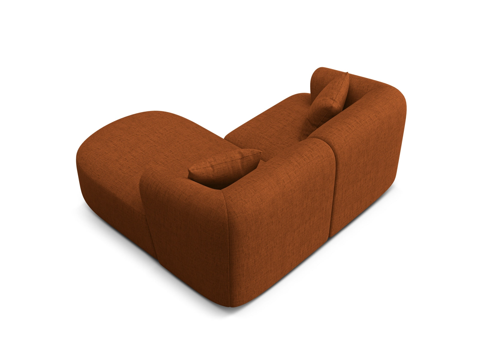 Modernes 3-Sitzer Ecksofa Campi in ansprechendem Brick-Moly, perfekt für gemütliche Abende und stilvolle Einrichtungsideen.