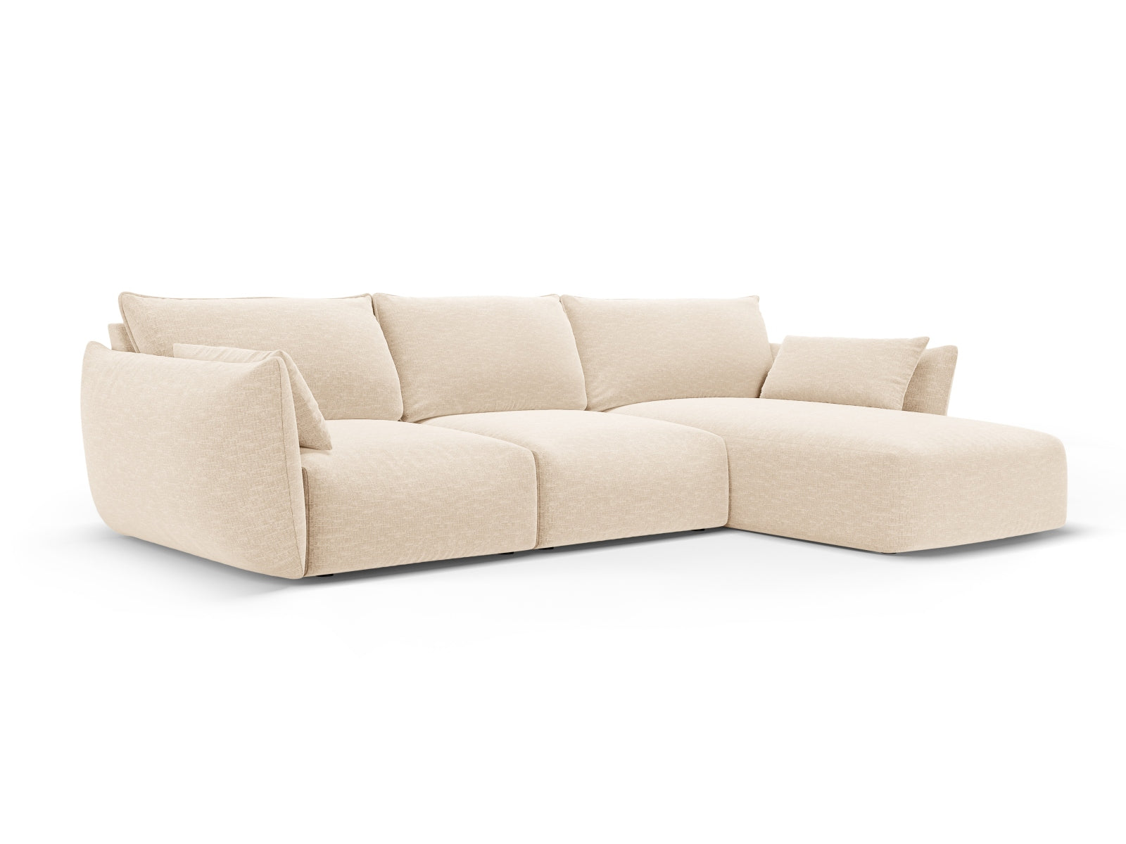 5-Sitzer Ecksofa rechts Matera in Light Beige-Haga präsentiert im Onlineshop von KAQTU Design AG. Ecksofa rechts ist von Cosmopolitan Design