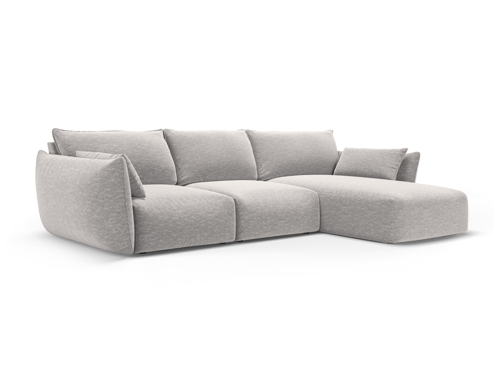 5-Sitzer Ecksofa rechts Matera in Light Grey-Haga präsentiert im Onlineshop von KAQTU Design AG. Ecksofa rechts ist von Cosmopolitan Design