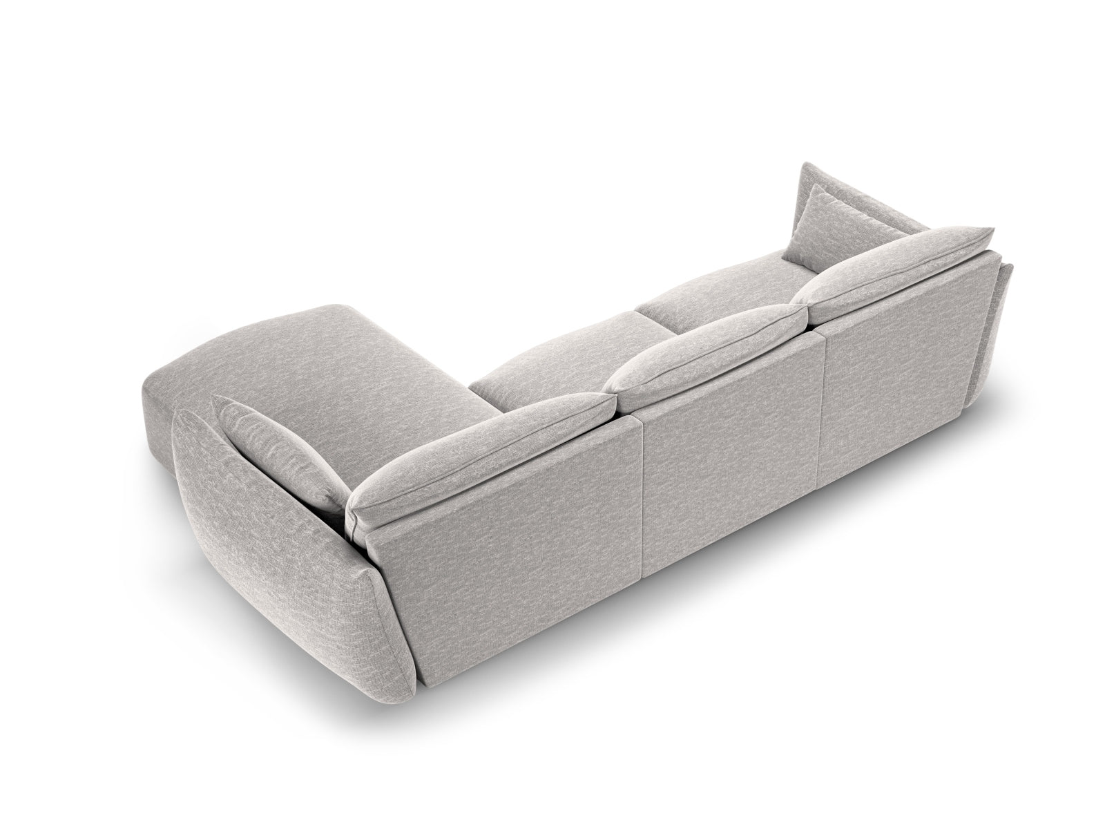 5-Sitzer Ecksofa rechts Matera in Light Grey-Haga präsentiert im Onlineshop von KAQTU Design AG. Ecksofa rechts ist von Cosmopolitan Design