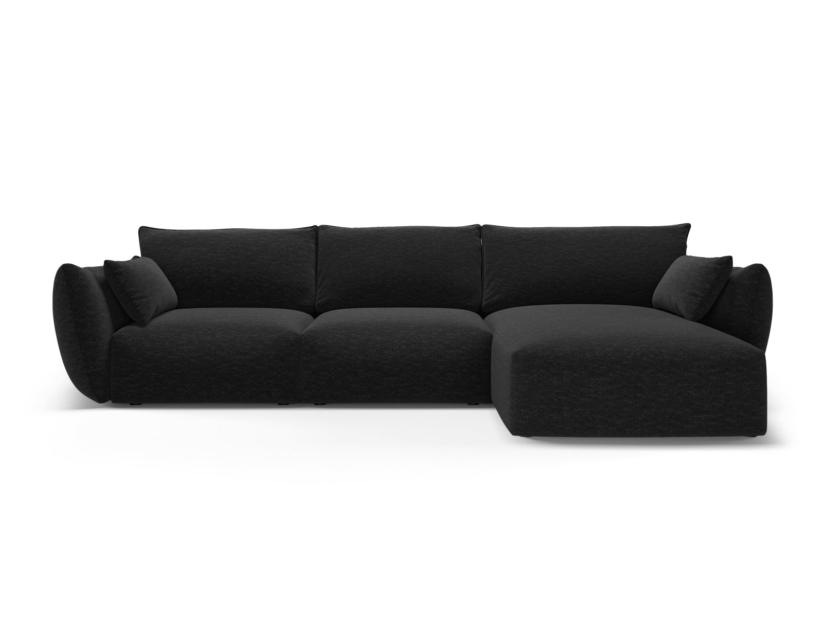 5-Sitzer Ecksofa rechts Matera in Black-Haga präsentiert im Onlineshop von KAQTU Design AG. Ecksofa rechts ist von Cosmopolitan Design