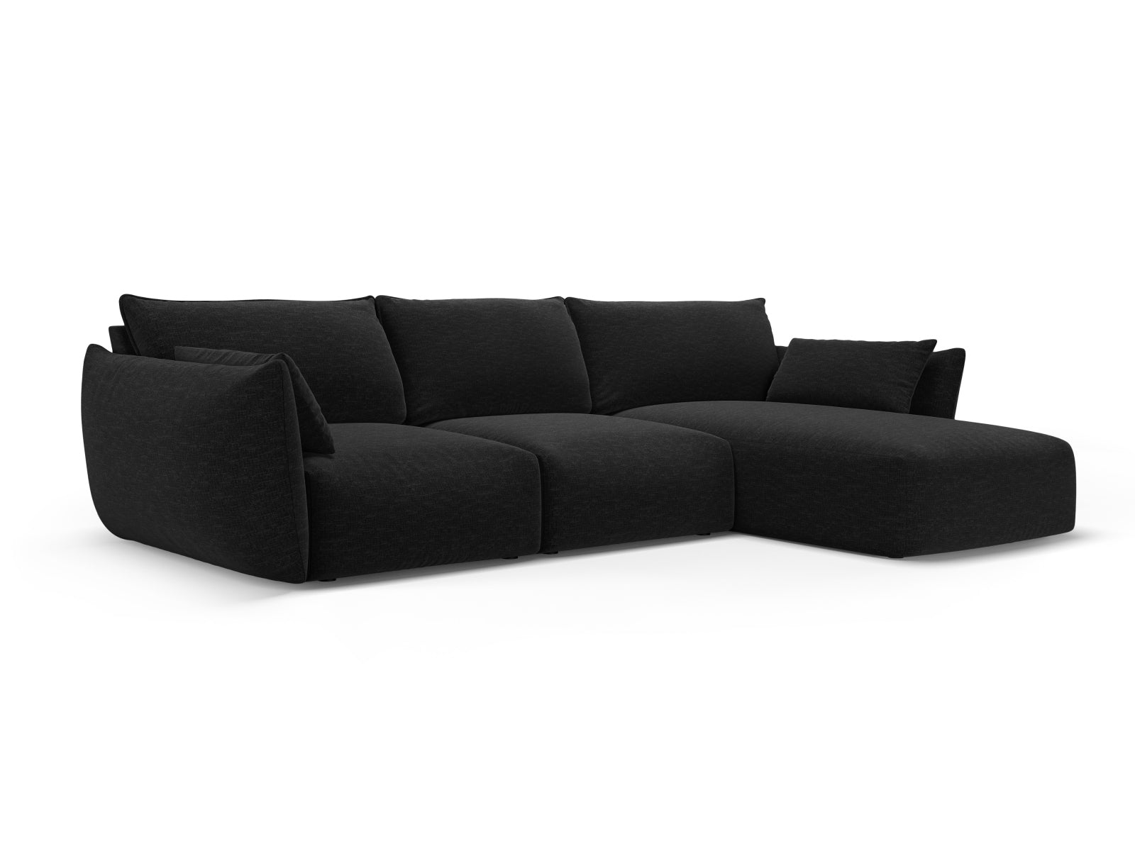 5-Sitzer Ecksofa rechts Matera in Black-Haga präsentiert im Onlineshop von KAQTU Design AG. Ecksofa rechts ist von Cosmopolitan Design