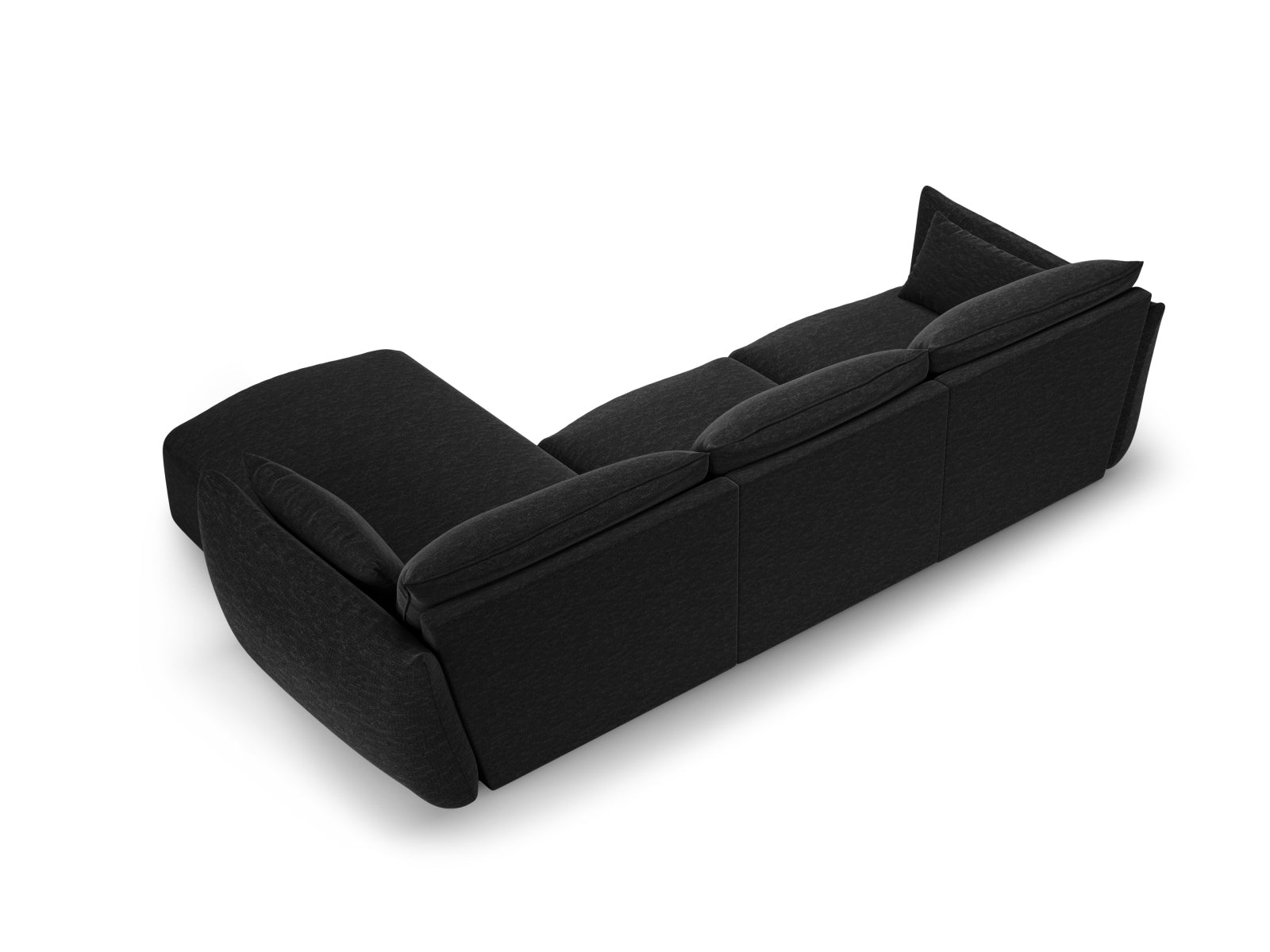 5-Sitzer Ecksofa rechts Matera in Black-Haga präsentiert im Onlineshop von KAQTU Design AG. Ecksofa rechts ist von Cosmopolitan Design