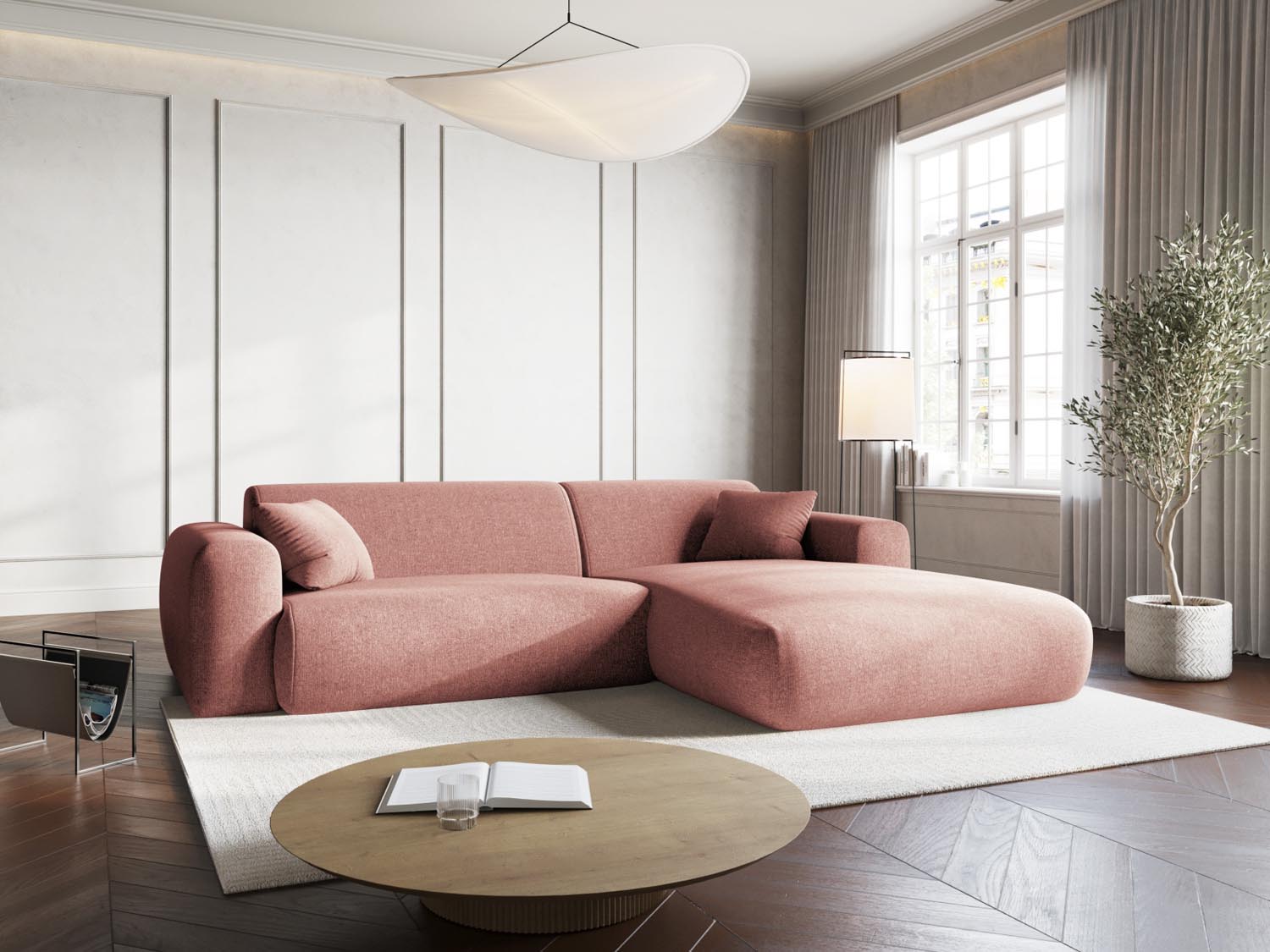 Erleben Sie das Nolio Ecksofa rechts von Cosmopolitan Design. Dieses 4-Sitzer Sofa (170 cm) bietet modernes Design und höchsten Komfort für Ihr Zuhause.