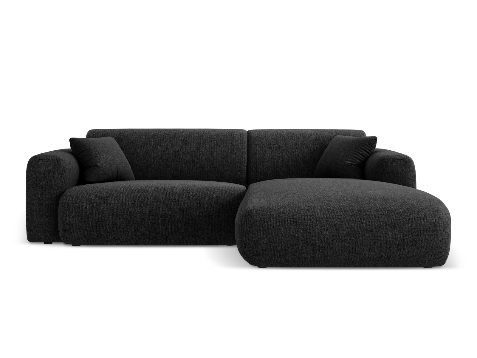 Nolio Ecksofa rechts 4 Sitzer 170cm in Black präsentiert im Onlineshop von KAQTU Design AG. Ecksofa rechts ist von Cosmopolitan Design