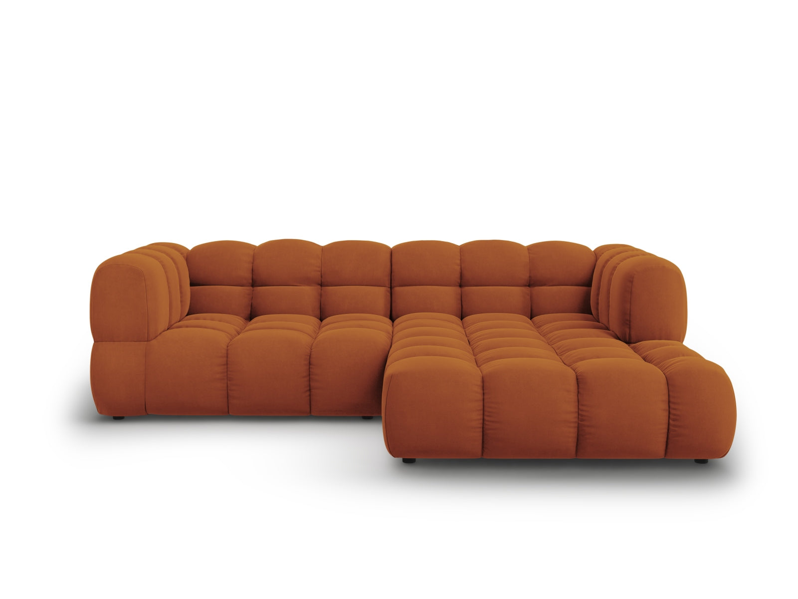 Sky Velour modulares Ecksofa rechts 3 Sitzer 162cm in Terracotta-Casino präsentiert im Onlineshop von KAQTU Design AG. L-Sofa rechts ist von Cosmopolitan Design