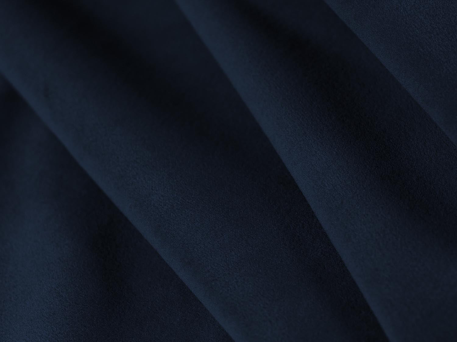 Modulares Ecksofa in luxuriösem Velours, rechte 3-Sitzer-Variante in tiefem Blau, perfekt für moderne Wohnkonzepte von Cosmopolitan Design.