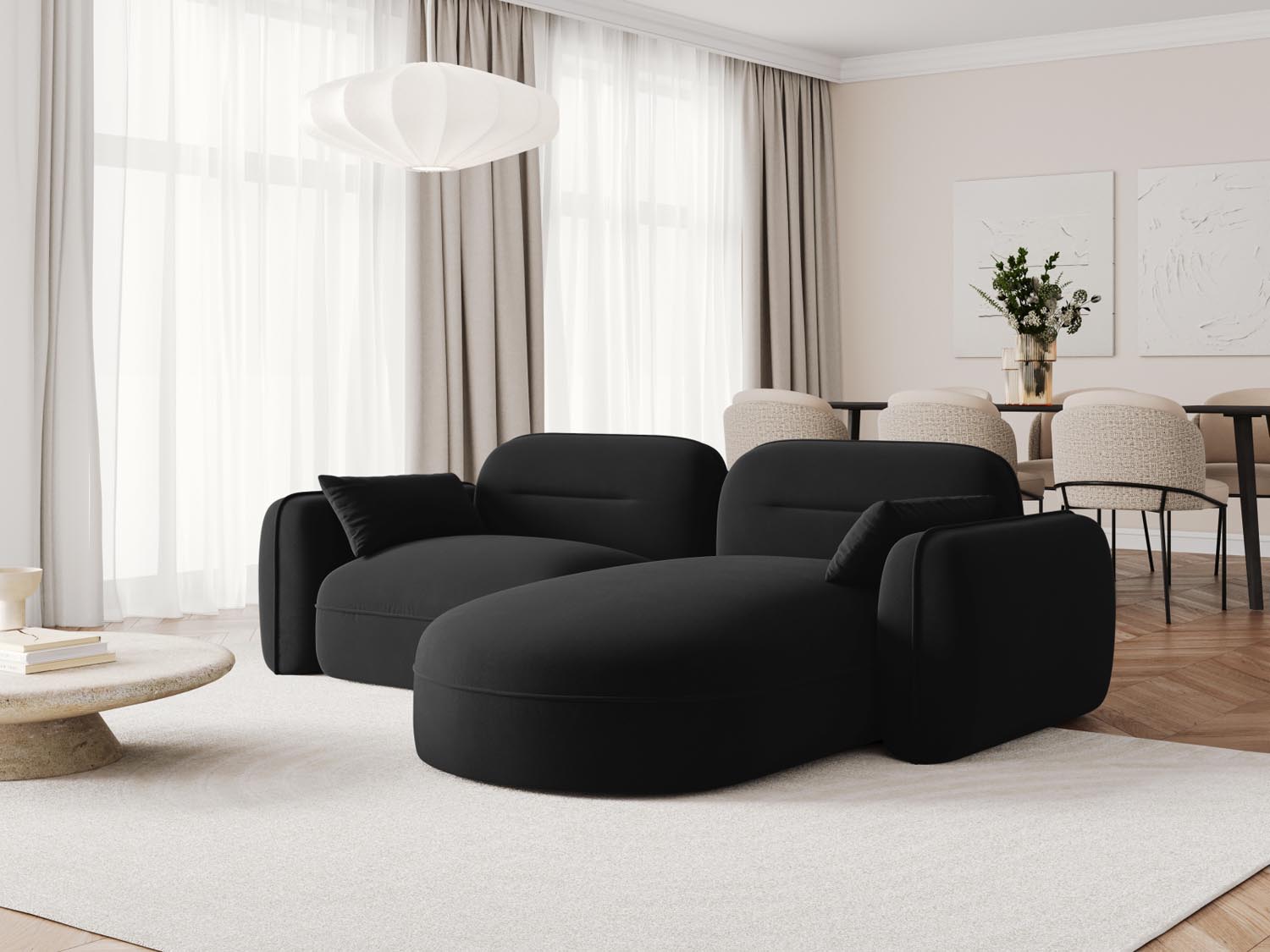 Entdecken Sie das Sydney Velour Modular Ecksofa rechts 3 Sitzer von Cosmopolitan Design – stilvolles Design, flexible Anordnung und höchsten Sitzkomfort für Ihr Wohnambiente.