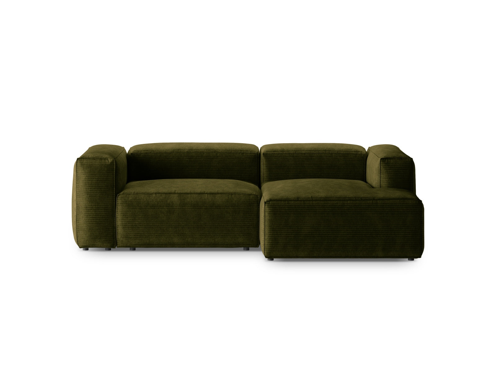 Bergamo Modular Ecksofa rechts 2 Sitzer in Green-Perla präsentiert im Onlineshop von KAQTU Design AG. Ecksofa rechts ist von Cosmopolitan Design