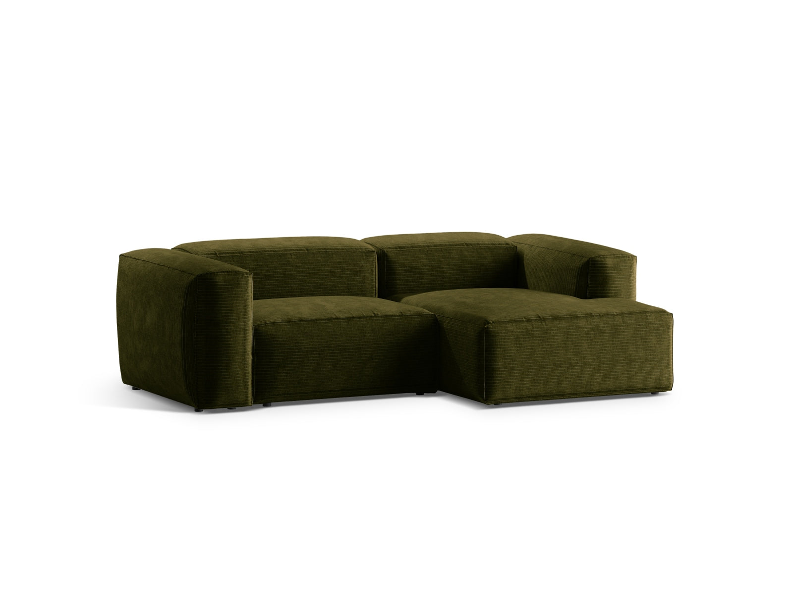 Bergamo Modular Ecksofa rechts 2 Sitzer in Green-Perla präsentiert im Onlineshop von KAQTU Design AG. Ecksofa rechts ist von Cosmopolitan Design