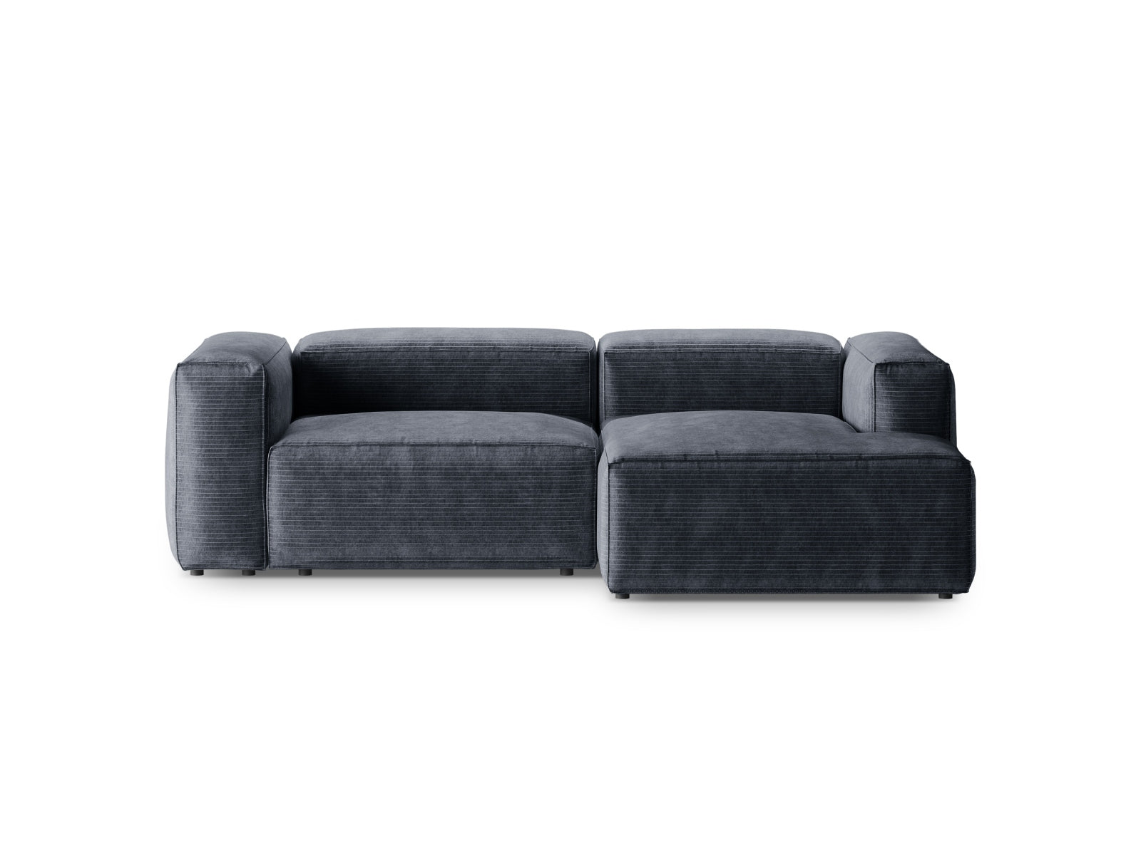 Bergamo Modular Ecksofa rechts 2 Sitzer in Muted Blue-Perla präsentiert im Onlineshop von KAQTU Design AG. Ecksofa rechts ist von Cosmopolitan Design