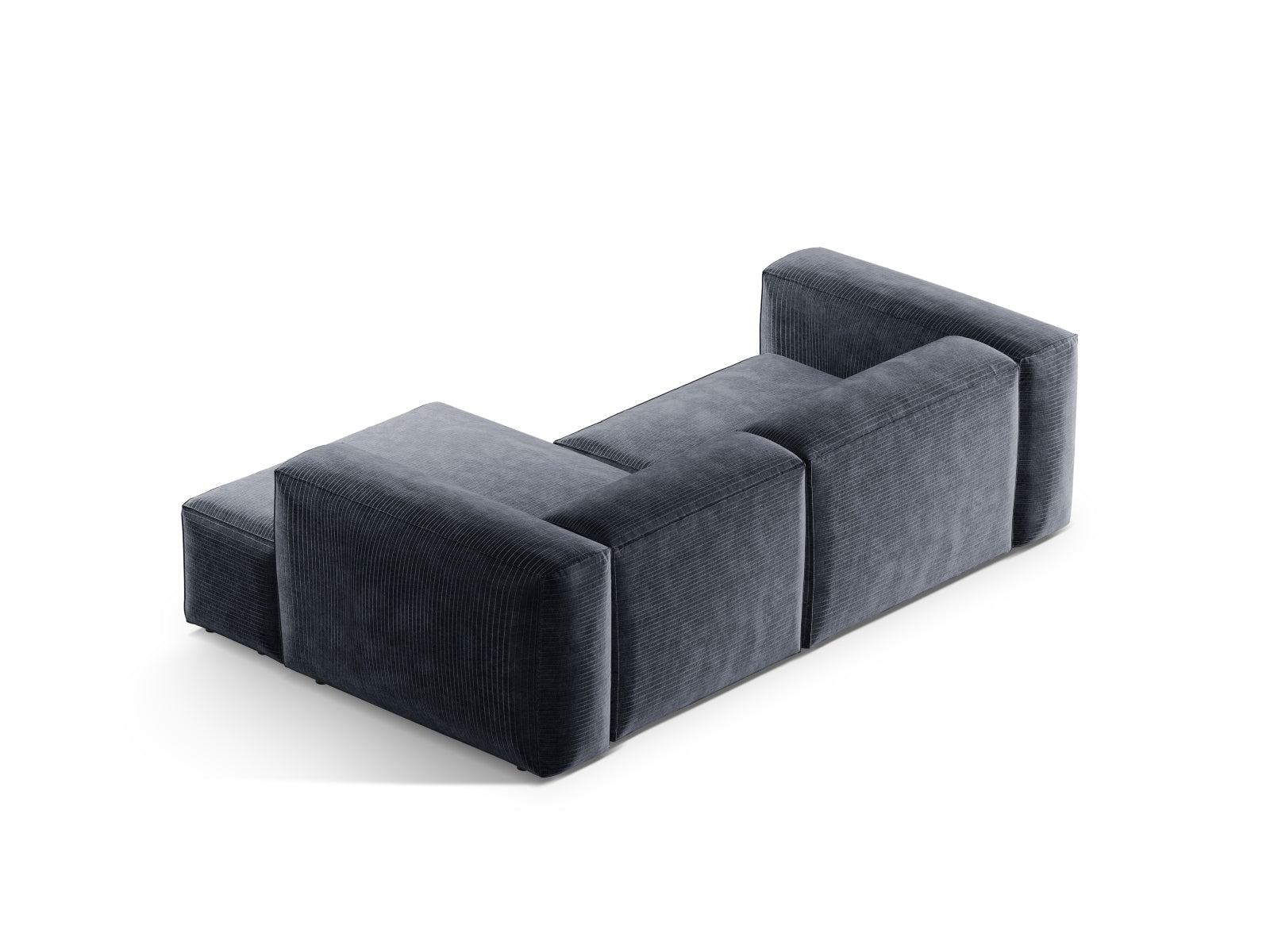 Bergamo Modular Ecksofa rechts 2 Sitzer in Muted Blue-Perla präsentiert im Onlineshop von KAQTU Design AG. Ecksofa rechts ist von Cosmopolitan Design