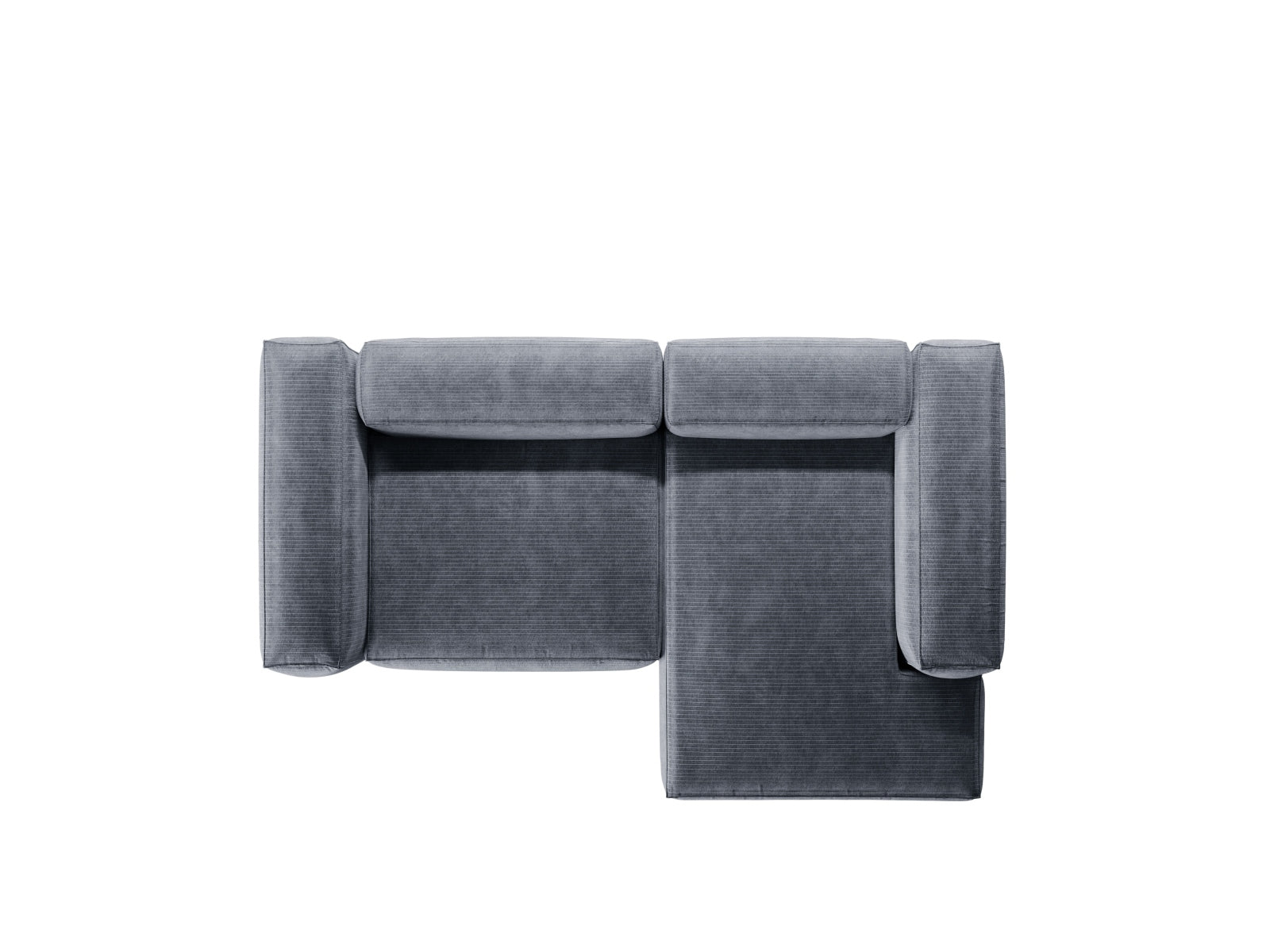 Bergamo Modular Ecksofa rechts 2 Sitzer in Muted Blue-Perla präsentiert im Onlineshop von KAQTU Design AG. Ecksofa rechts ist von Cosmopolitan Design