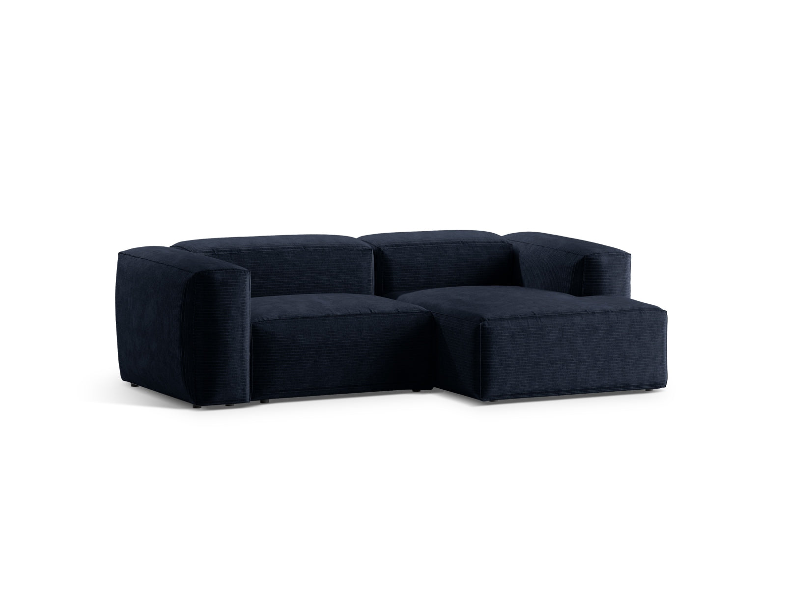 Bergamo Modular Ecksofa rechts 2 Sitzer in Navy Blue-Perla präsentiert im Onlineshop von KAQTU Design AG. Ecksofa rechts ist von Cosmopolitan Design