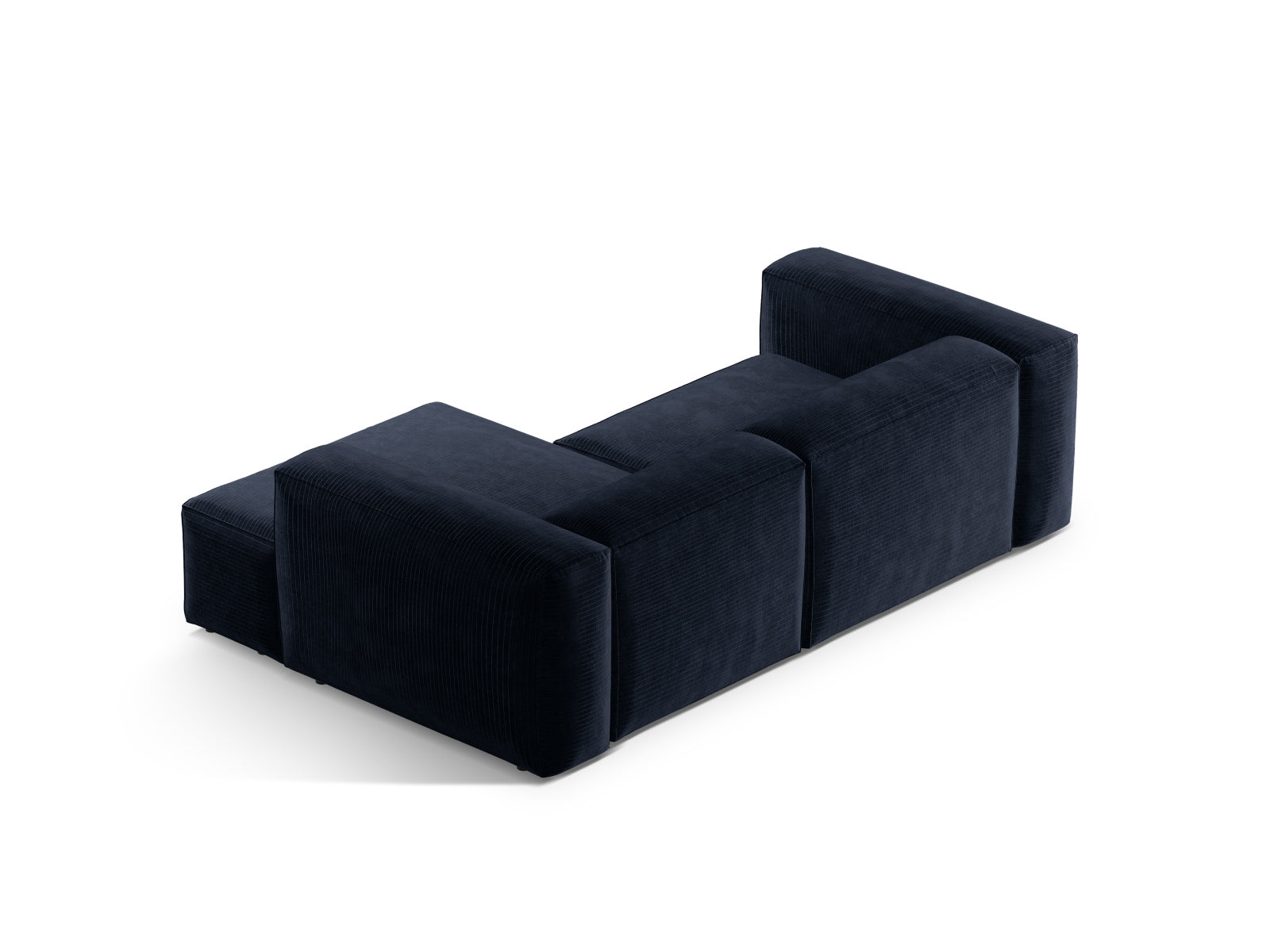 Bergamo Modular Ecksofa rechts 2 Sitzer in Navy Blue-Perla präsentiert im Onlineshop von KAQTU Design AG. Ecksofa rechts ist von Cosmopolitan Design