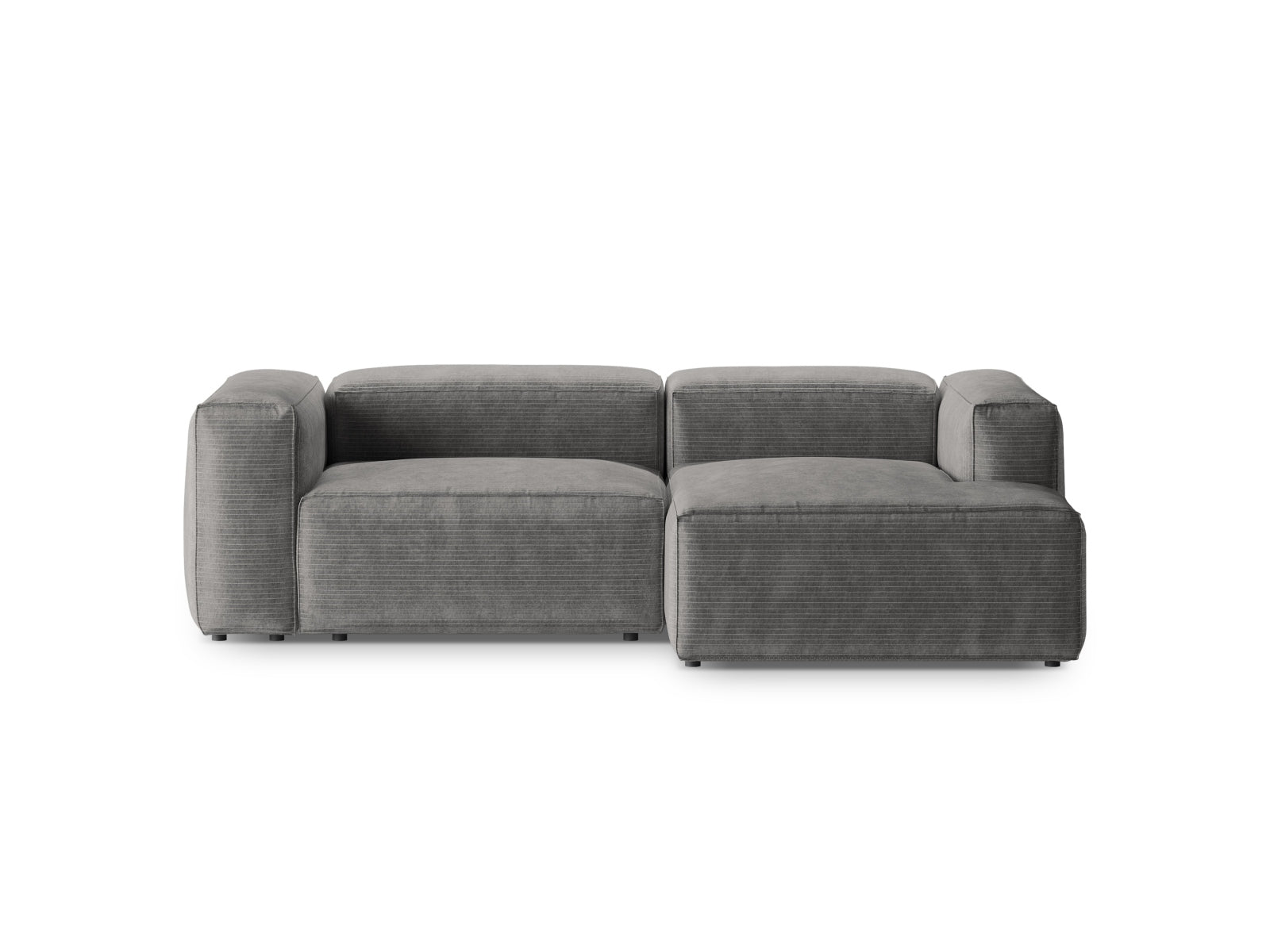 Bergamo Modular Ecksofa rechts 2 Sitzer in Light Grey-Perla präsentiert im Onlineshop von KAQTU Design AG. Ecksofa rechts ist von Cosmopolitan Design