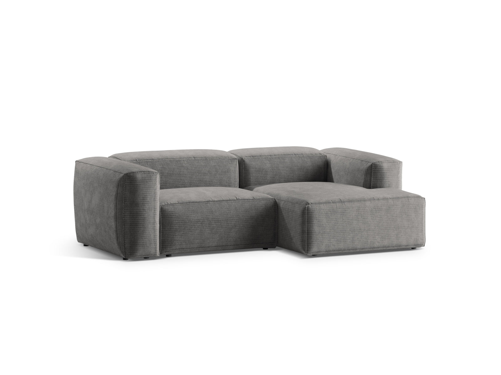 Bergamo Modular Ecksofa rechts 2 Sitzer in Light Grey-Perla präsentiert im Onlineshop von KAQTU Design AG. Ecksofa rechts ist von Cosmopolitan Design
