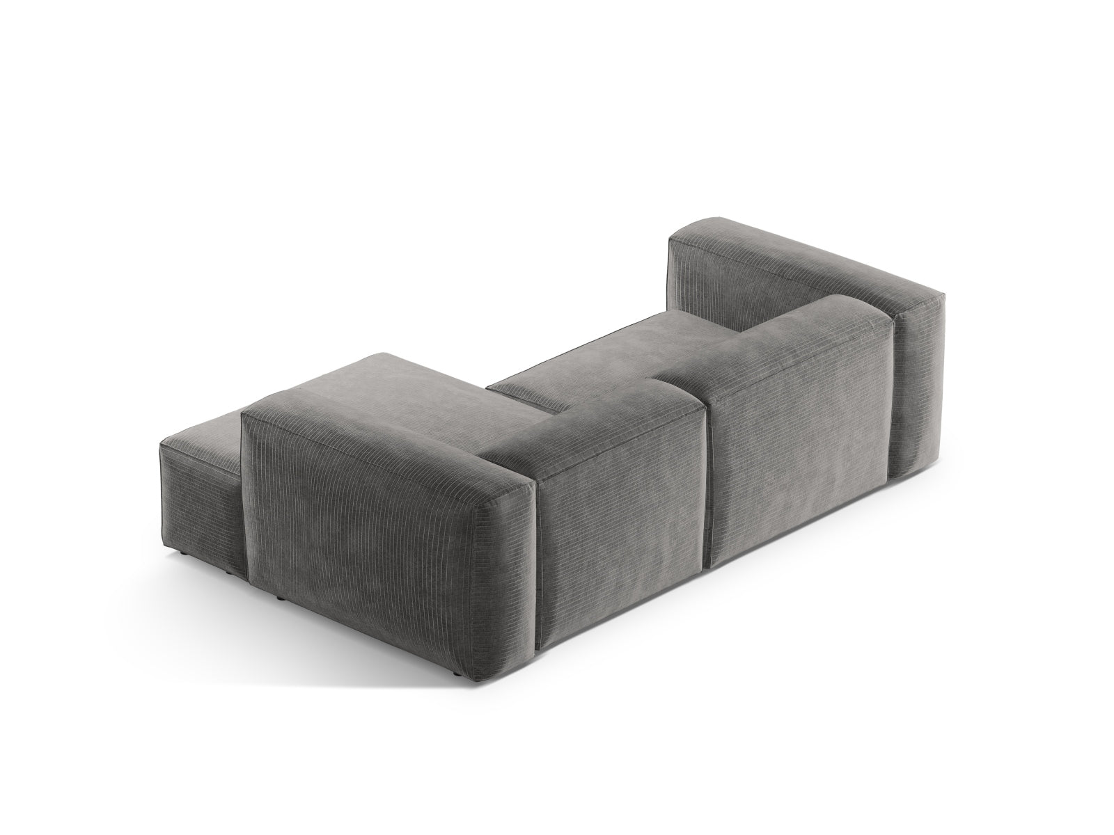 Bergamo Modular Ecksofa rechts 2 Sitzer in Light Grey-Perla präsentiert im Onlineshop von KAQTU Design AG. Ecksofa rechts ist von Cosmopolitan Design