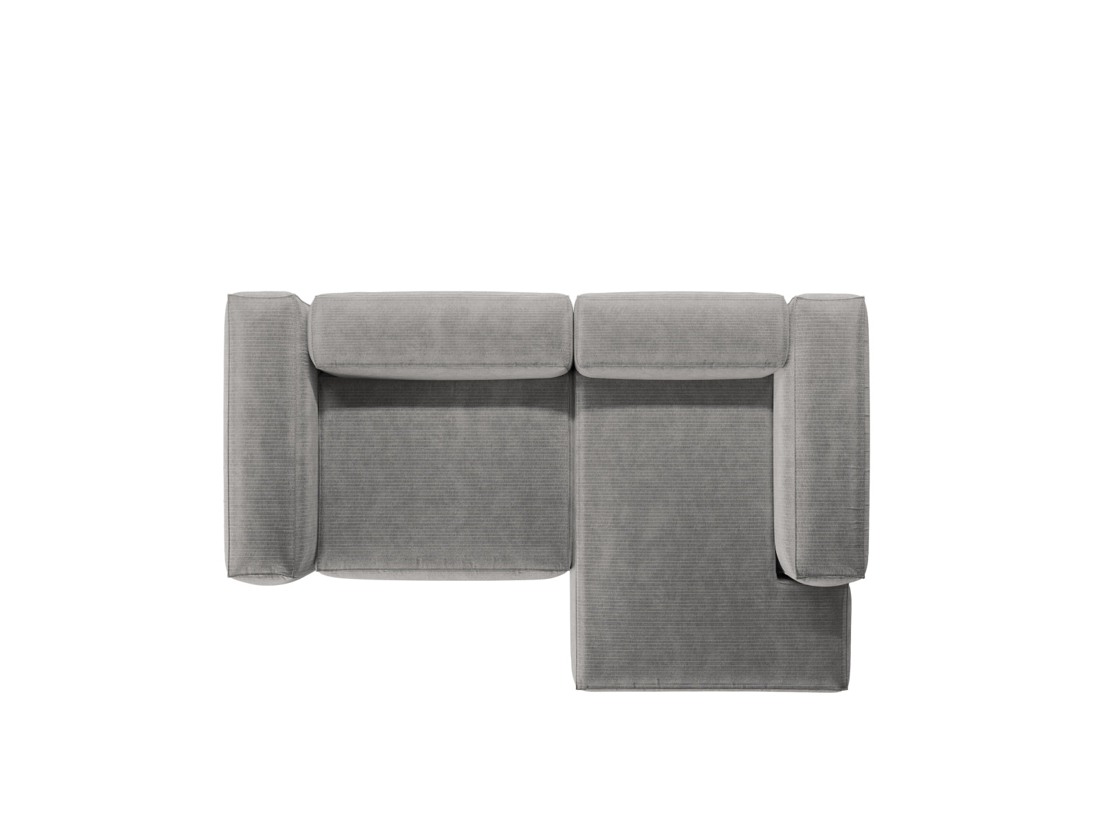 Bergamo Modular Ecksofa rechts 2 Sitzer in Light Grey-Perla präsentiert im Onlineshop von KAQTU Design AG. Ecksofa rechts ist von Cosmopolitan Design