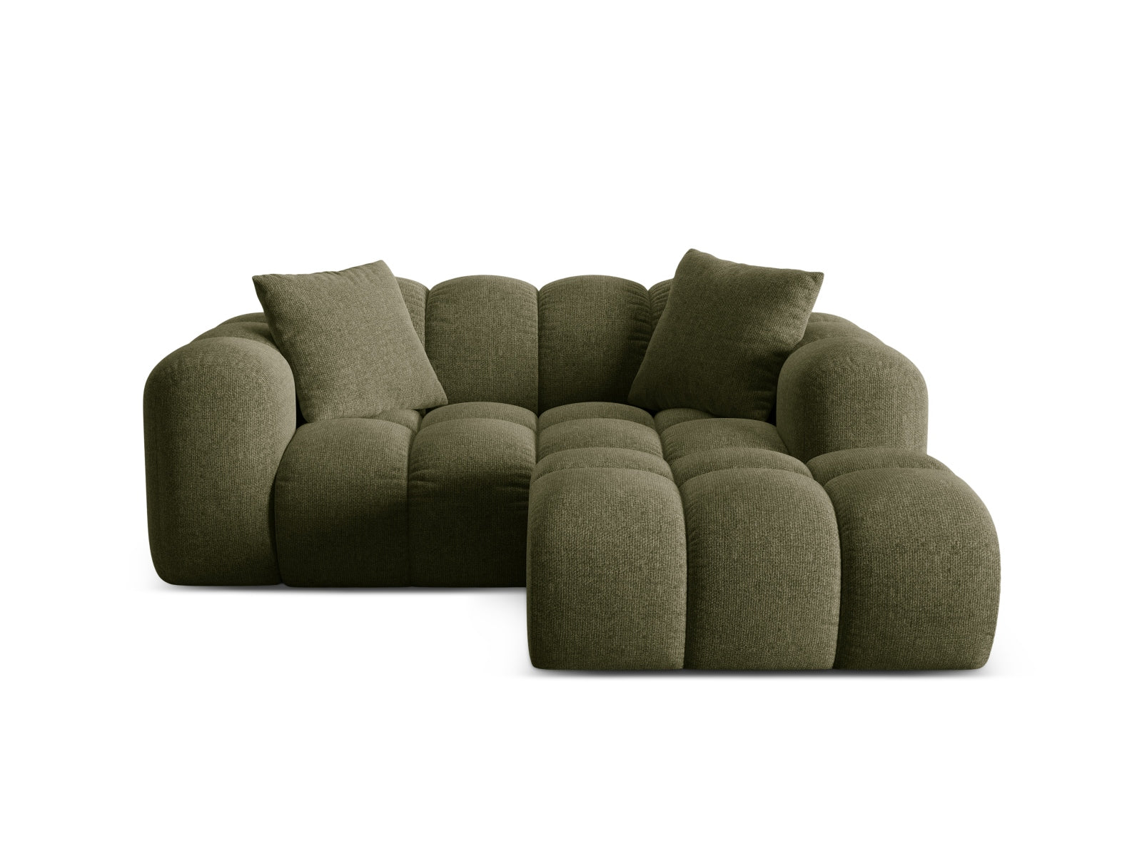 2-Sitzer Ecksofa rechts Treno in Green-Eden präsentiert im Onlineshop von KAQTU Design AG. Ecksofa rechts ist von Cosmopolitan Design