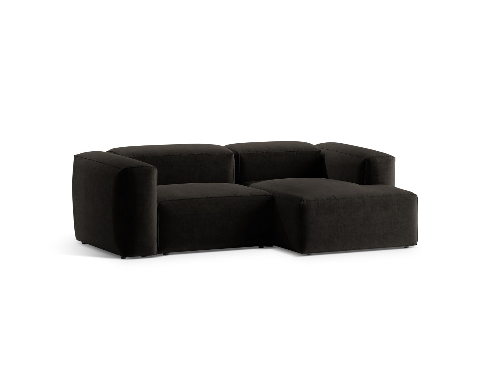 Bergamo Modular Ecksofa rechts 2 Sitzer in Black-Liberty präsentiert im Onlineshop von KAQTU Design AG. Ecksofa rechts ist von Cosmopolitan Design