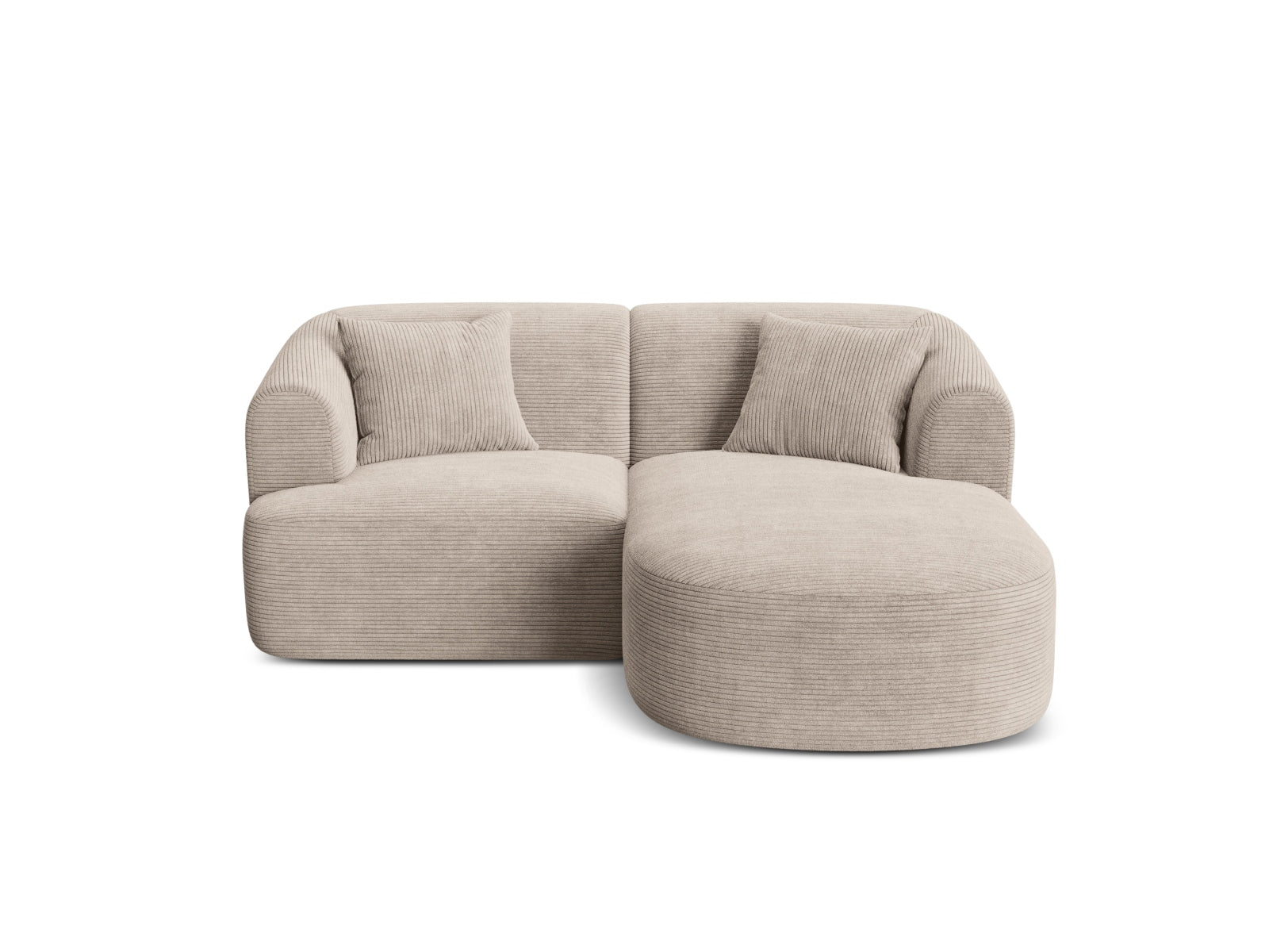 3-Sitzer Ecksofa rechts Campi in Cappuccino-Lincoln D präsentiert im Onlineshop von KAQTU Design AG. Ecksofa rechts ist von Cosmopolitan Design