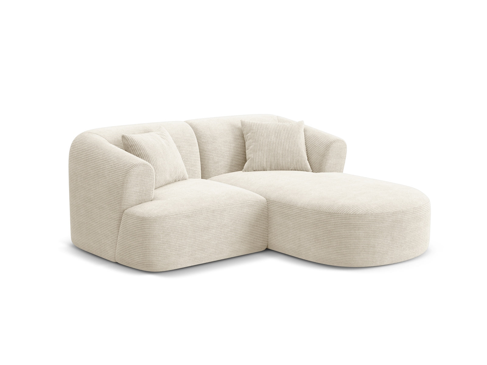 Elegantes 3-Sitzer Ecksofa Campi in Ivory-Lincoln D, ideal für stilvolle Wohnräume. Komfort und modernes Design vereint.
